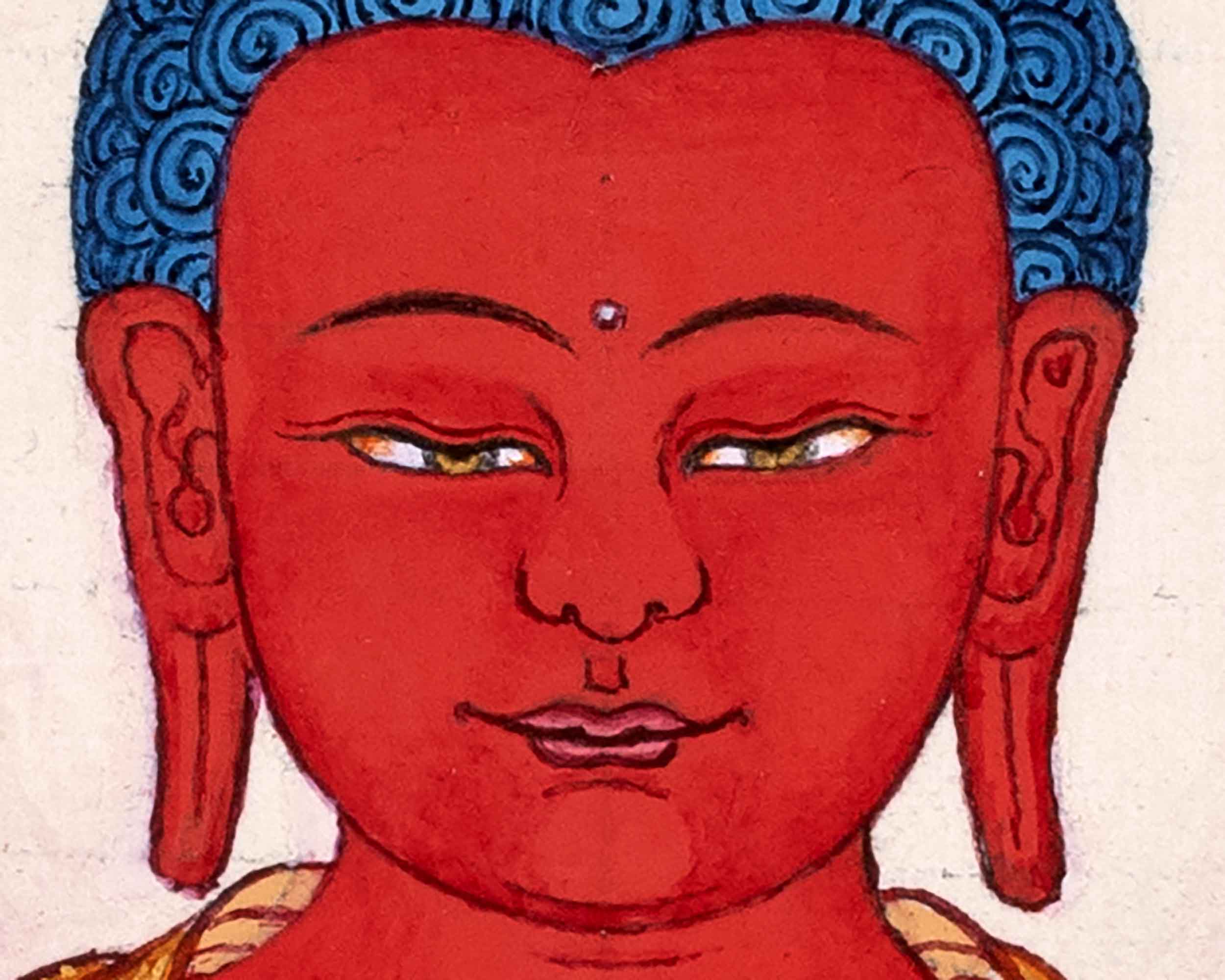 Amitabha Buddha Images Thangka Painting | Hand Painted Art for Meditation
