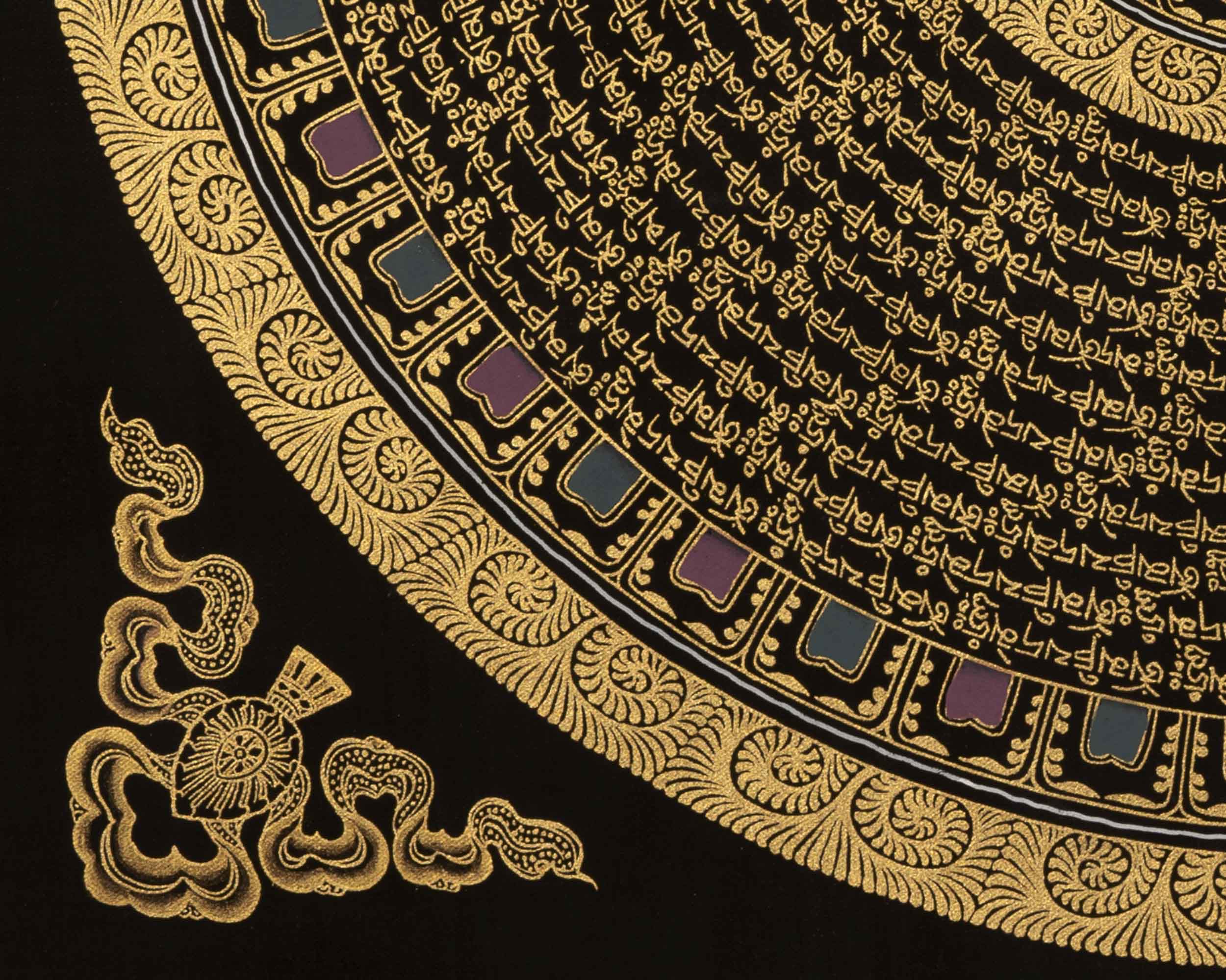 Om Mandala Thangka | Traditional Buddhist Artwork | Wall Decoration