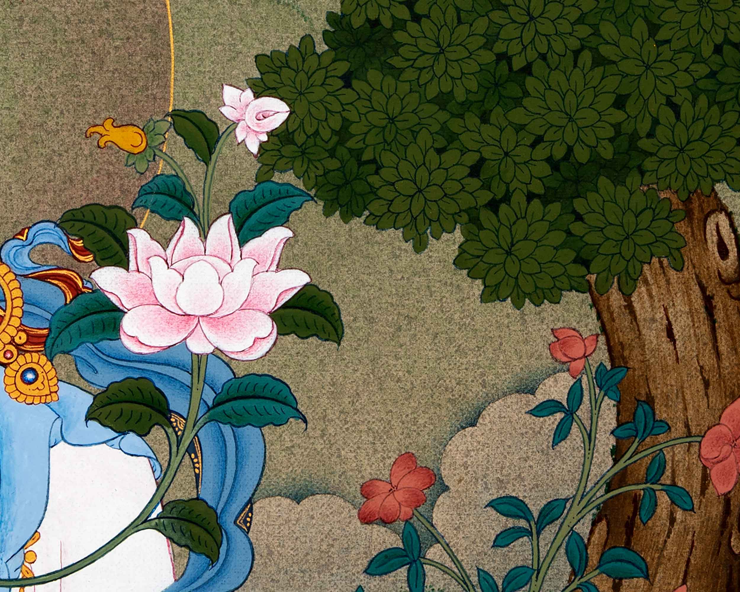 White Tara Thangka For Your Meditation Practice | Himalayan Buddhist Art