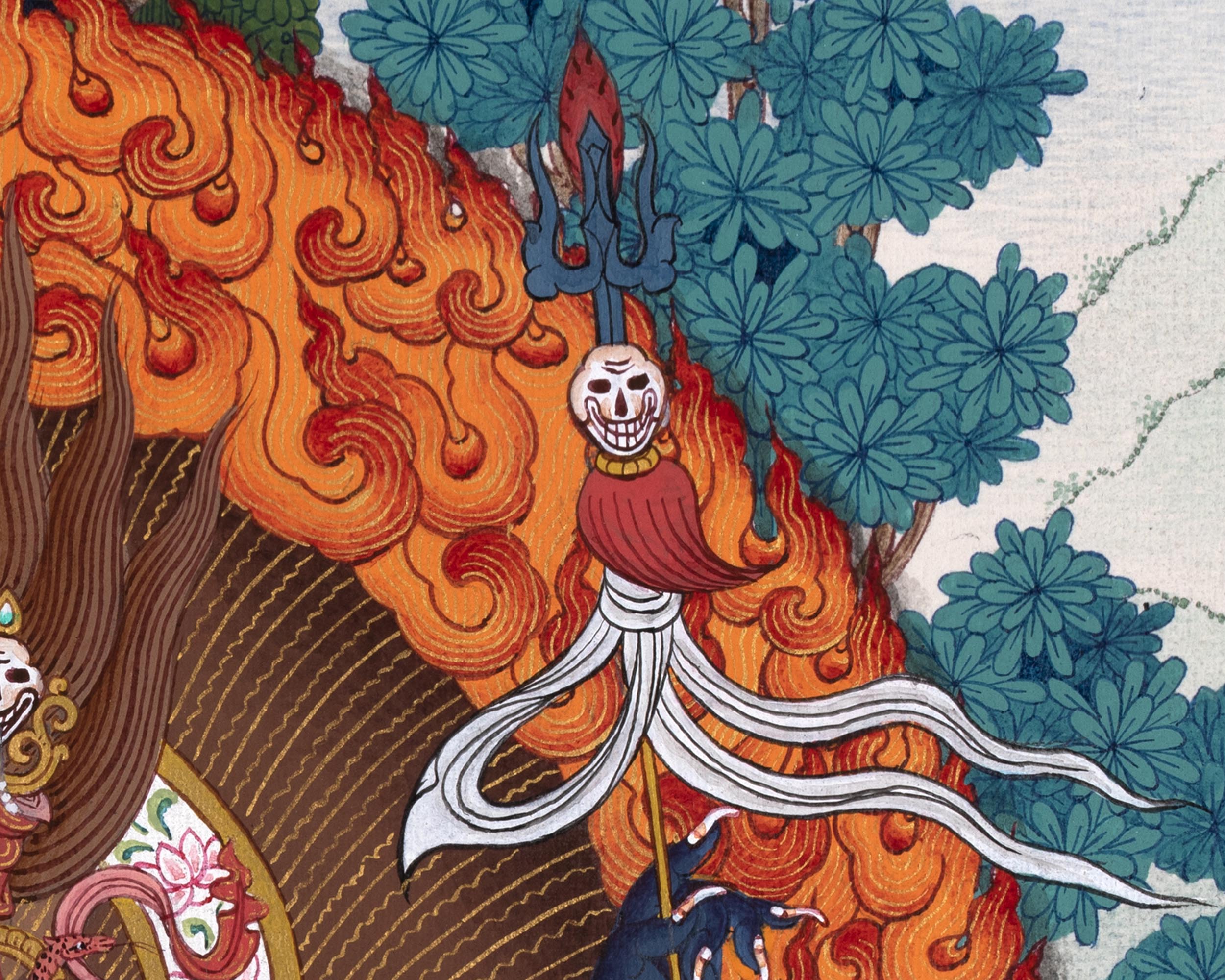 Mahakala Thangka | Six Armed Shangpa Kagyu Painting