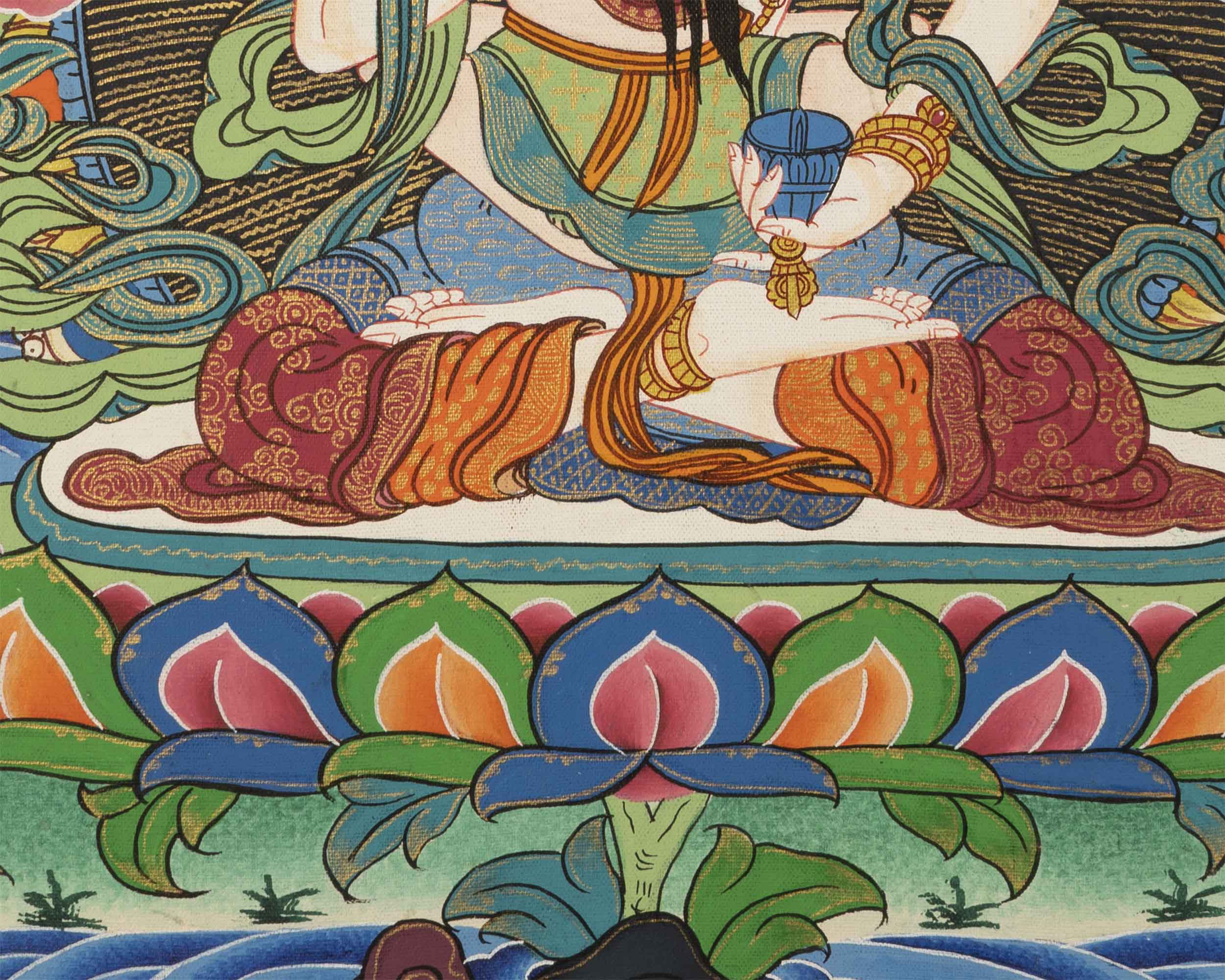 Vajrasattva Yab Yum Thangka | Tibetan Thangka Painting