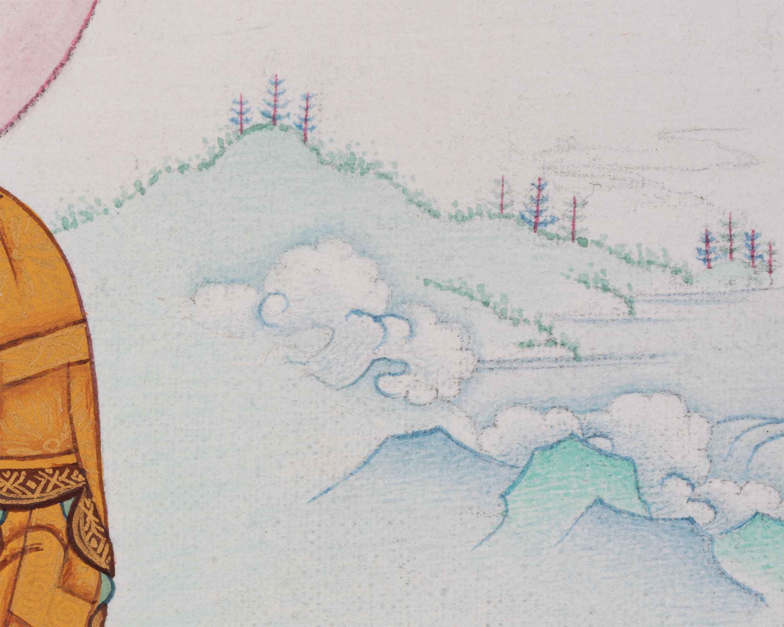 Historical Buddha Shakyamuni Mantra Practice Thangka | Hand-Painted Gautam Buddha Art