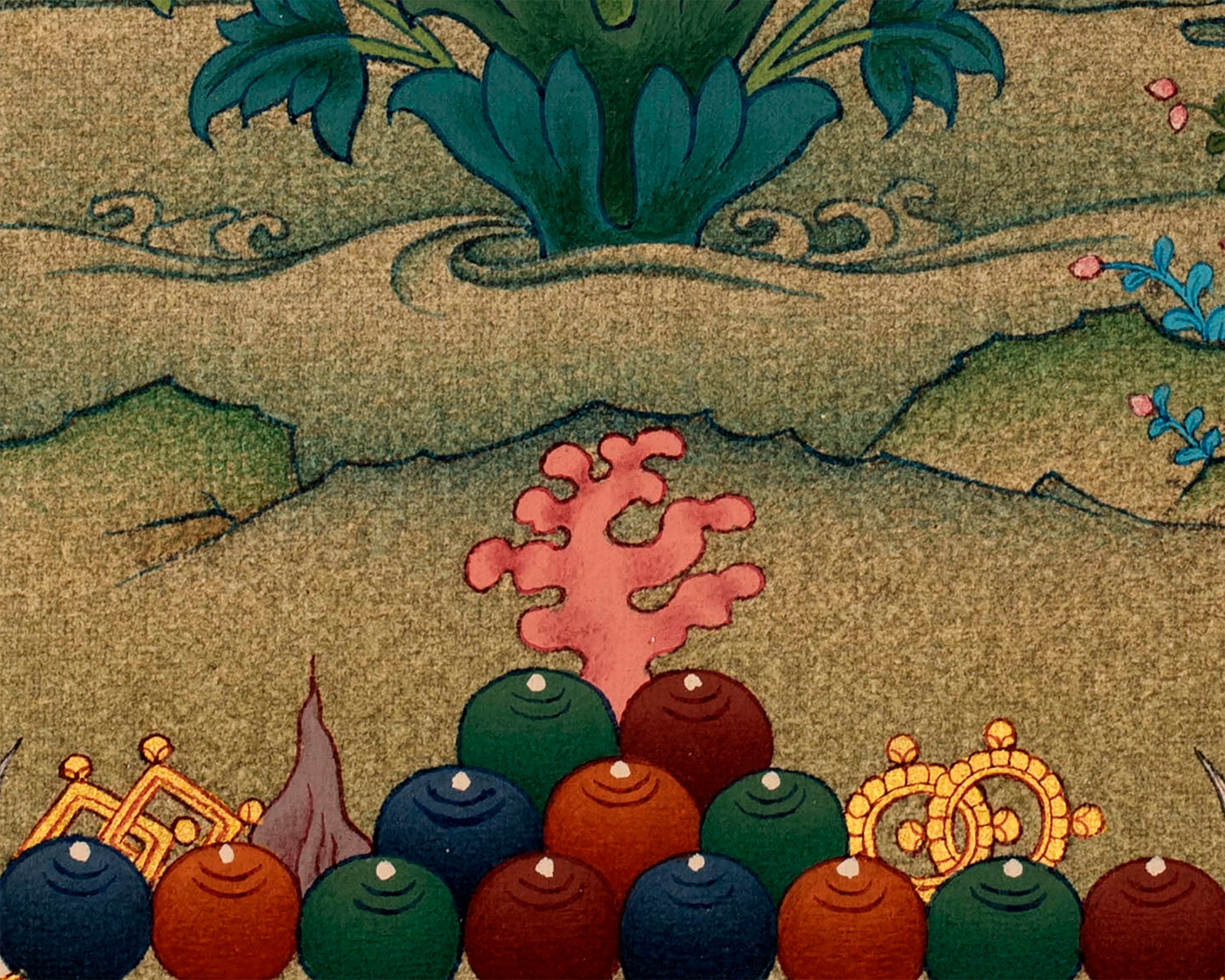 Guru Rinpoche | Hand Painted Tibetan Padmasambhava Thangka