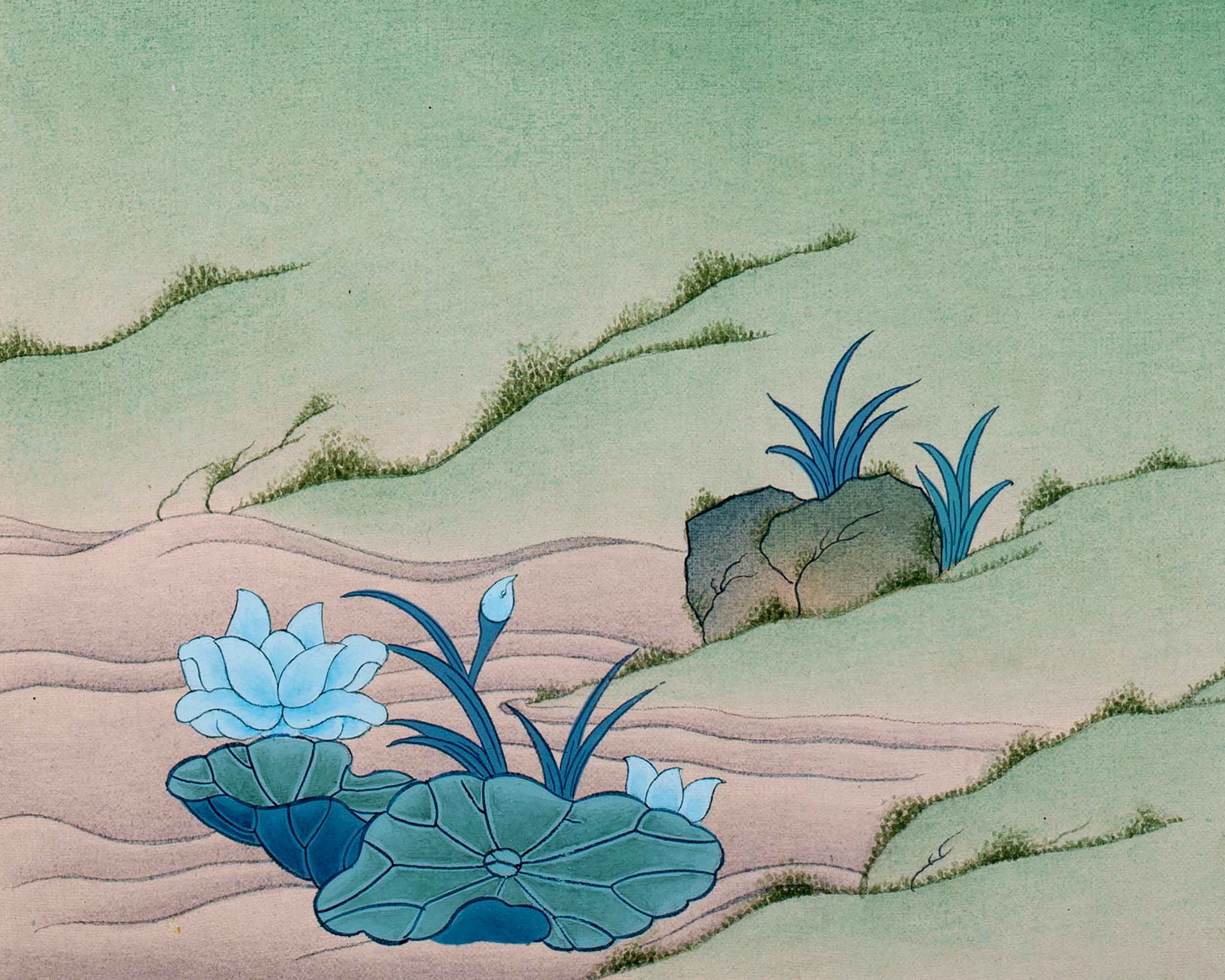 4 Armed Chenrezig Thangka | High Quality Avalokiteshvara Painting