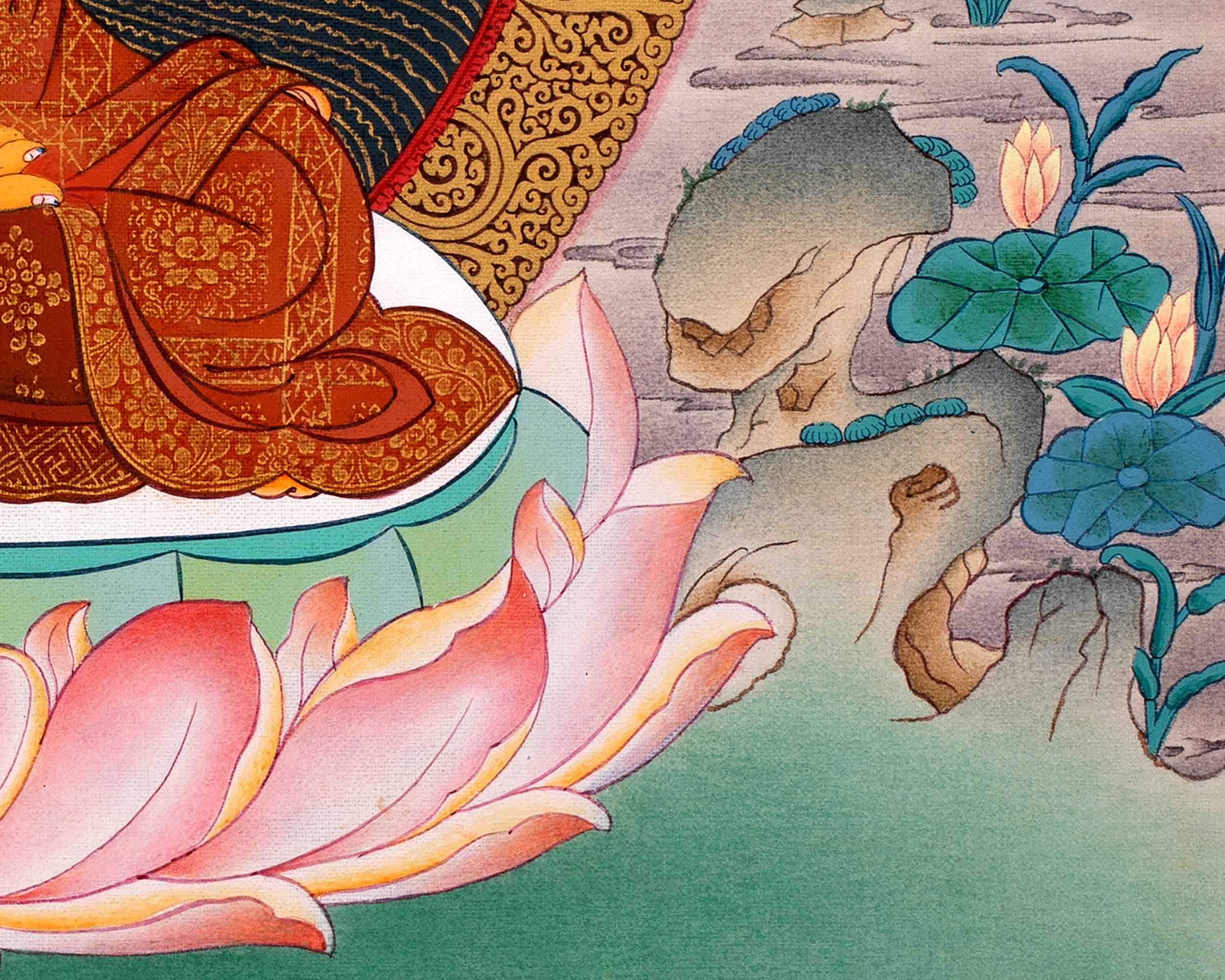 Historical Buddha Shakyamuni Thangka | Traditional Tibetan Buddhist Art