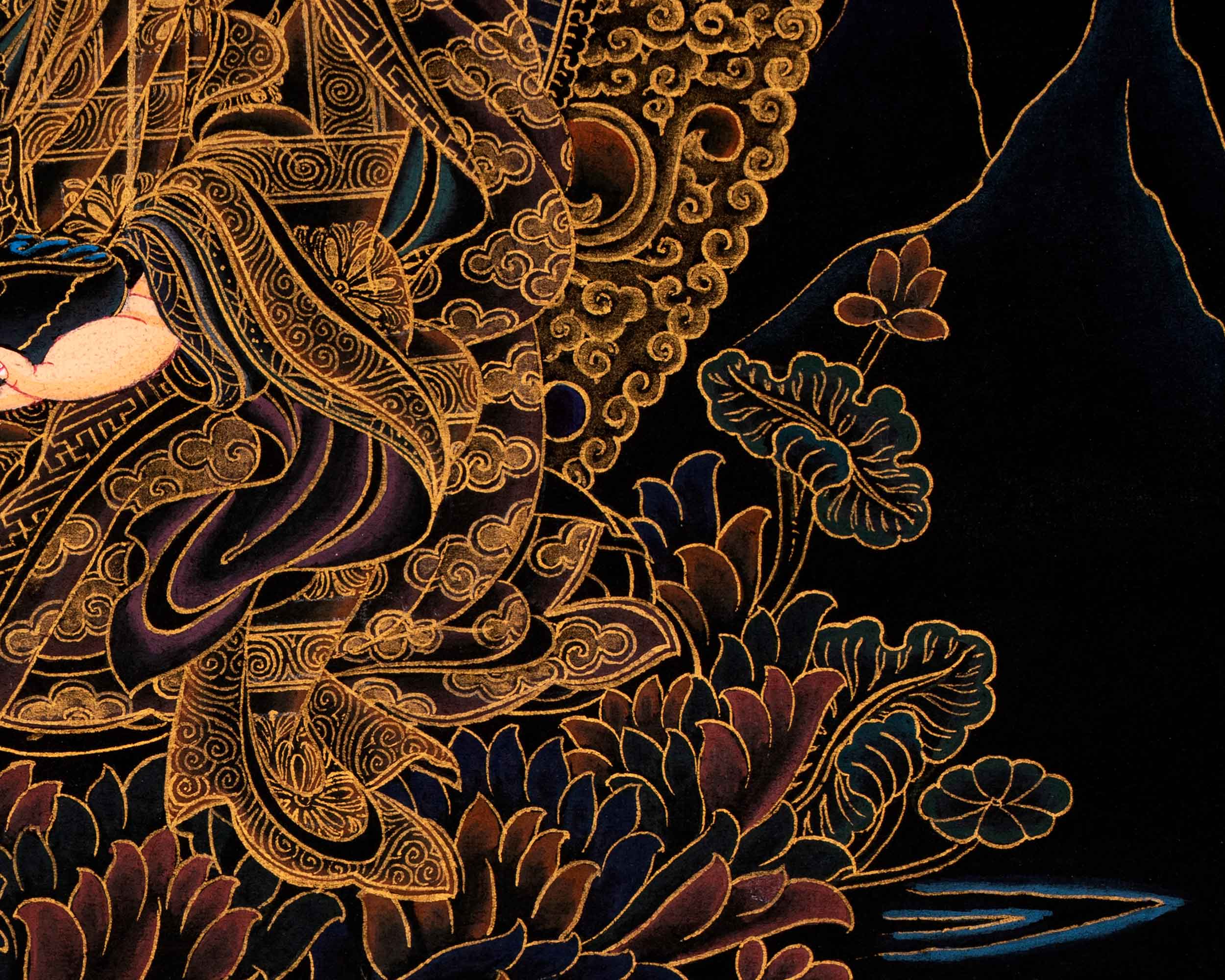 Guru Rinpoche Prayer Thangka | Himalayan Buddhist Sacred Art