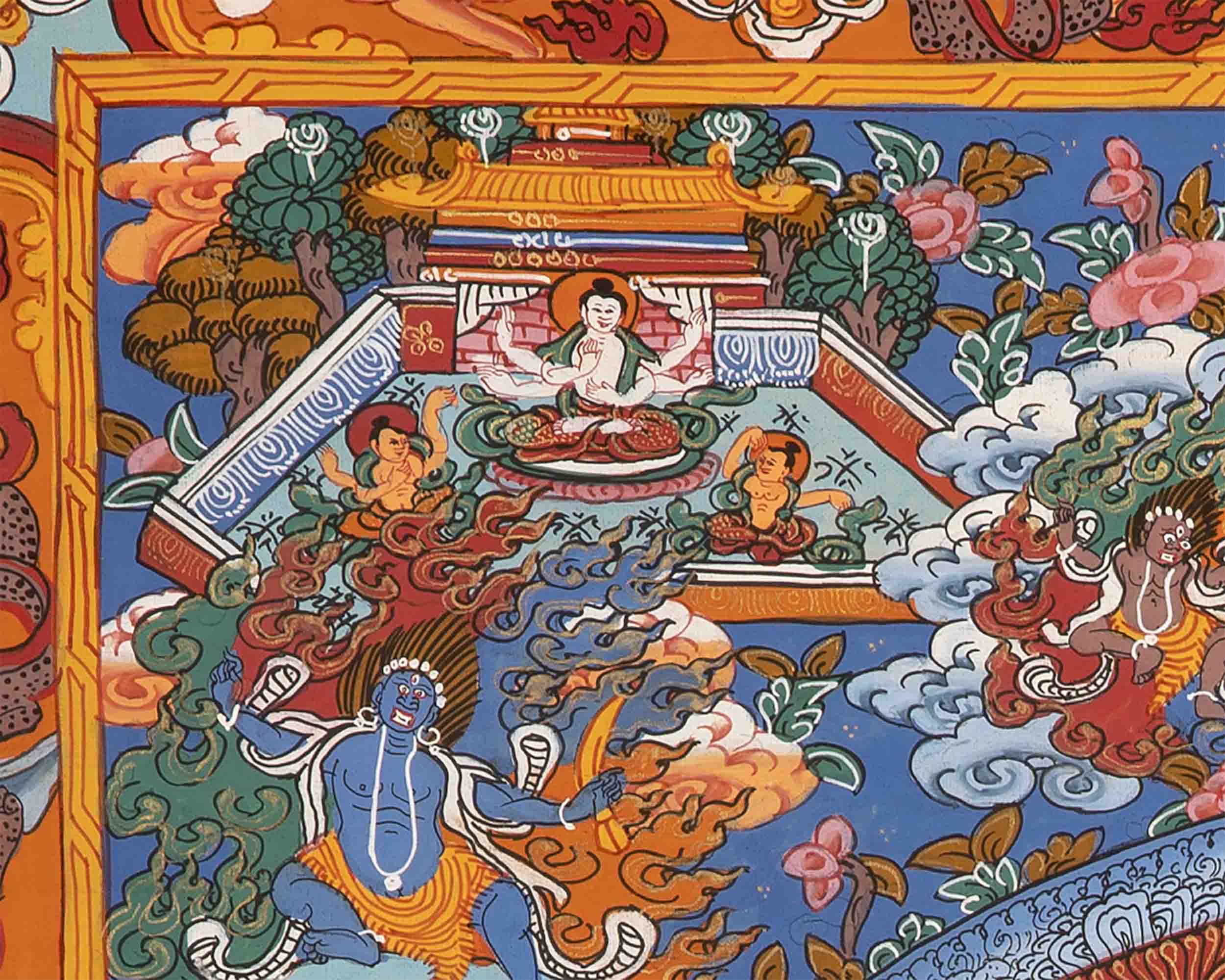 Colourful Buddha Mandala Thangka | Mindfulness Meditation Object