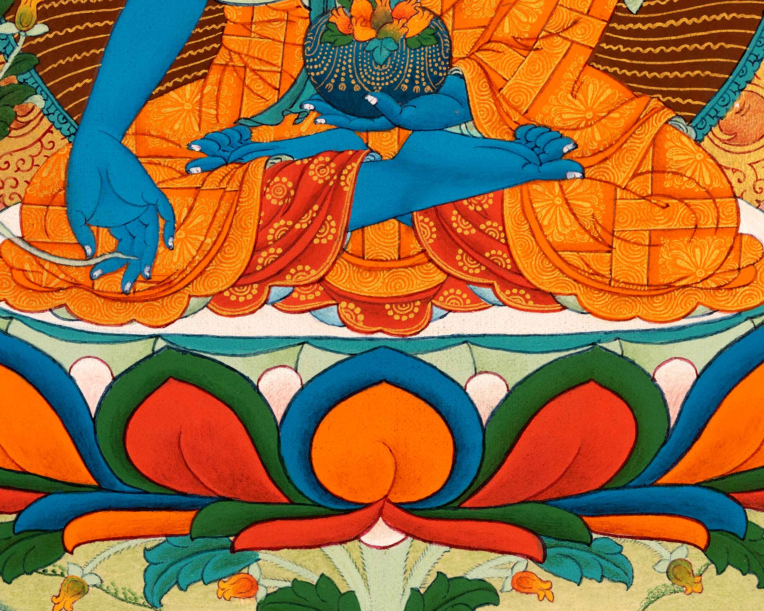 Medicine Buddha Art | Traditional Tibetan Thangka