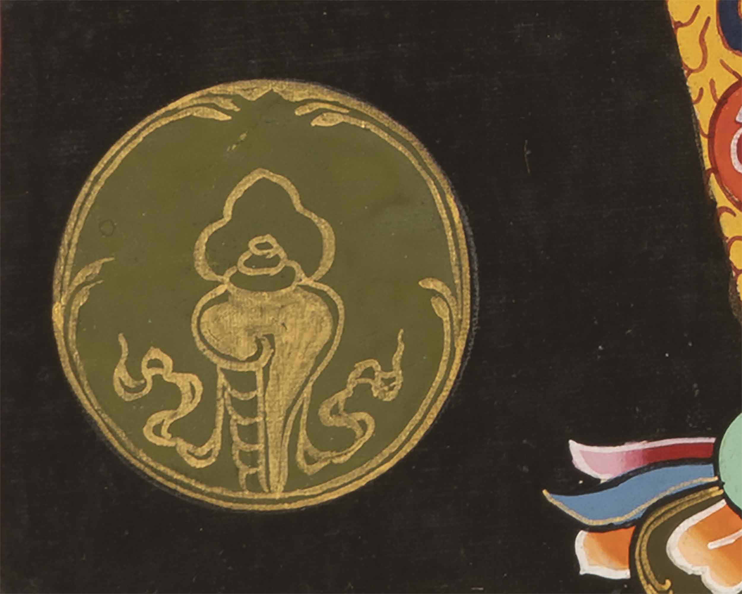 Eight Auspicious Symbol Thangka | Religious Mantra Art