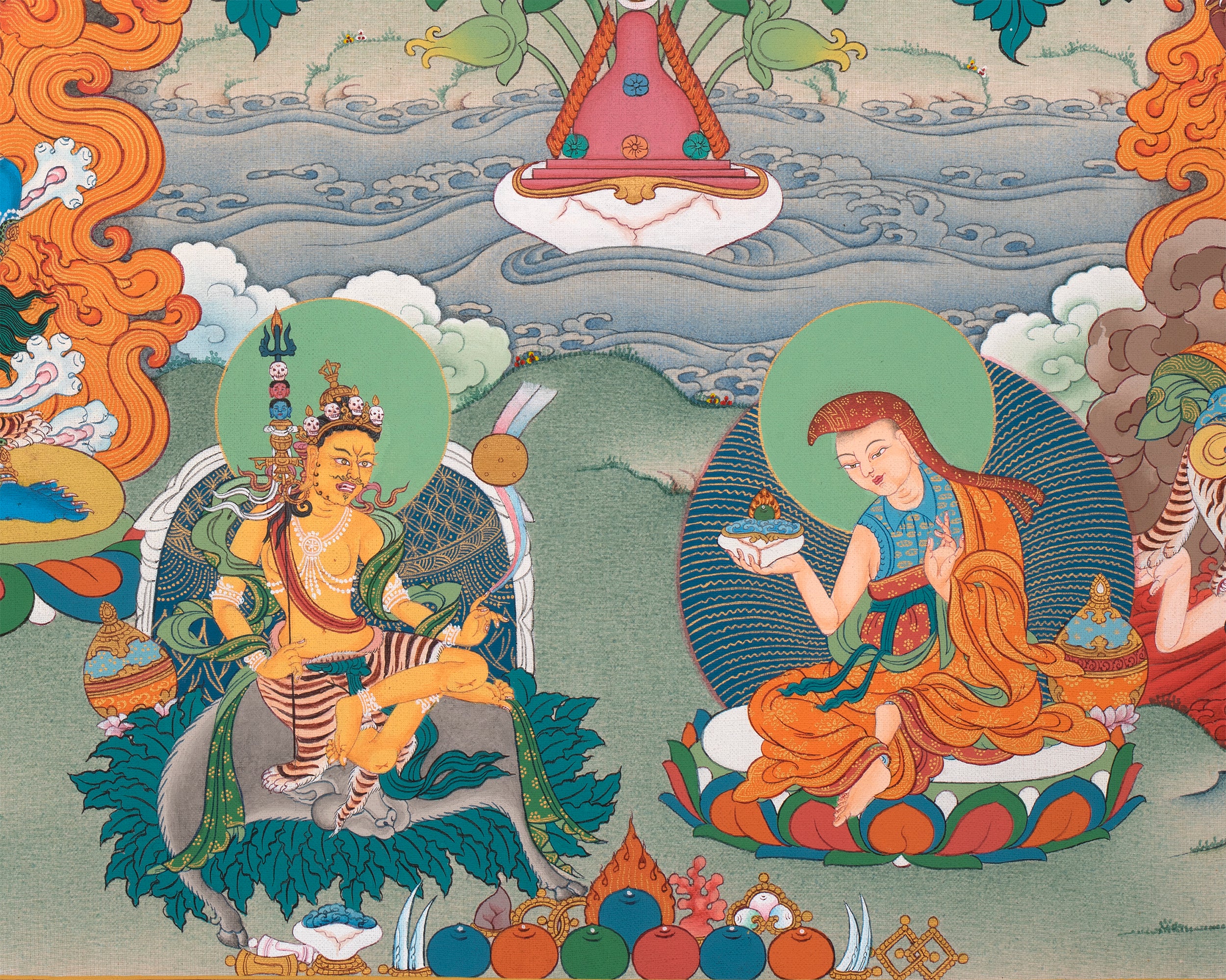 Padmasambhava Thangka | Eight Manifestation of Guru Rinpoche | Himalayan Tibetan Thangka Painting