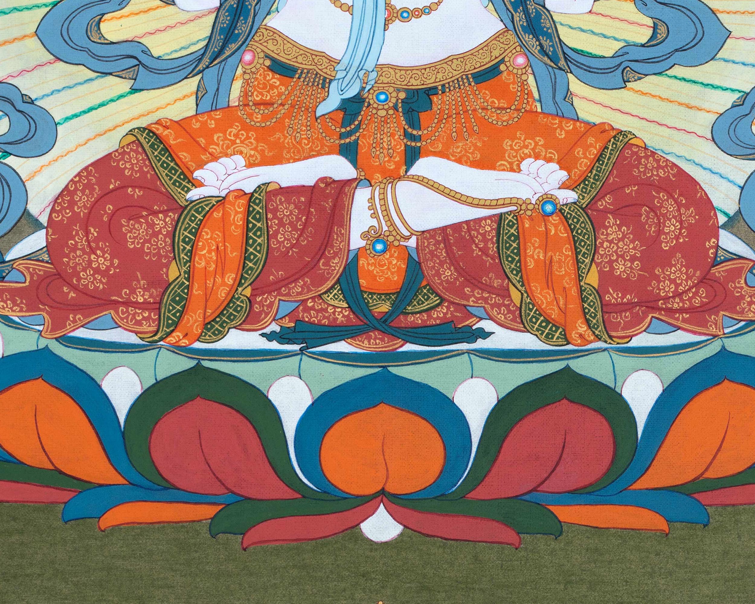 Chenrezig | Deity Of Compassion | Buddhist Painting Thangka