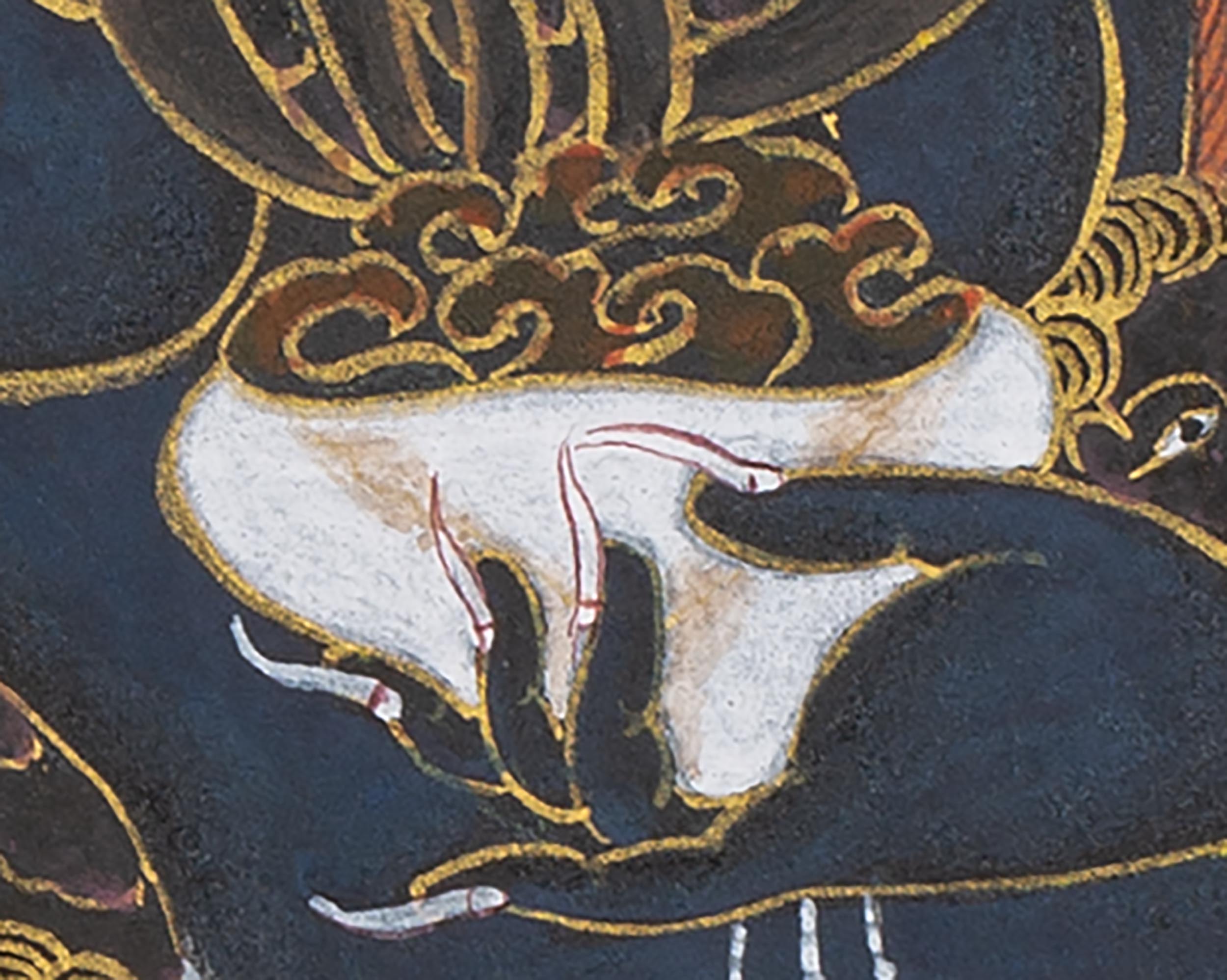 Simhamukha Thangka (Order) | Simhamukha Thangka | Black And Gold