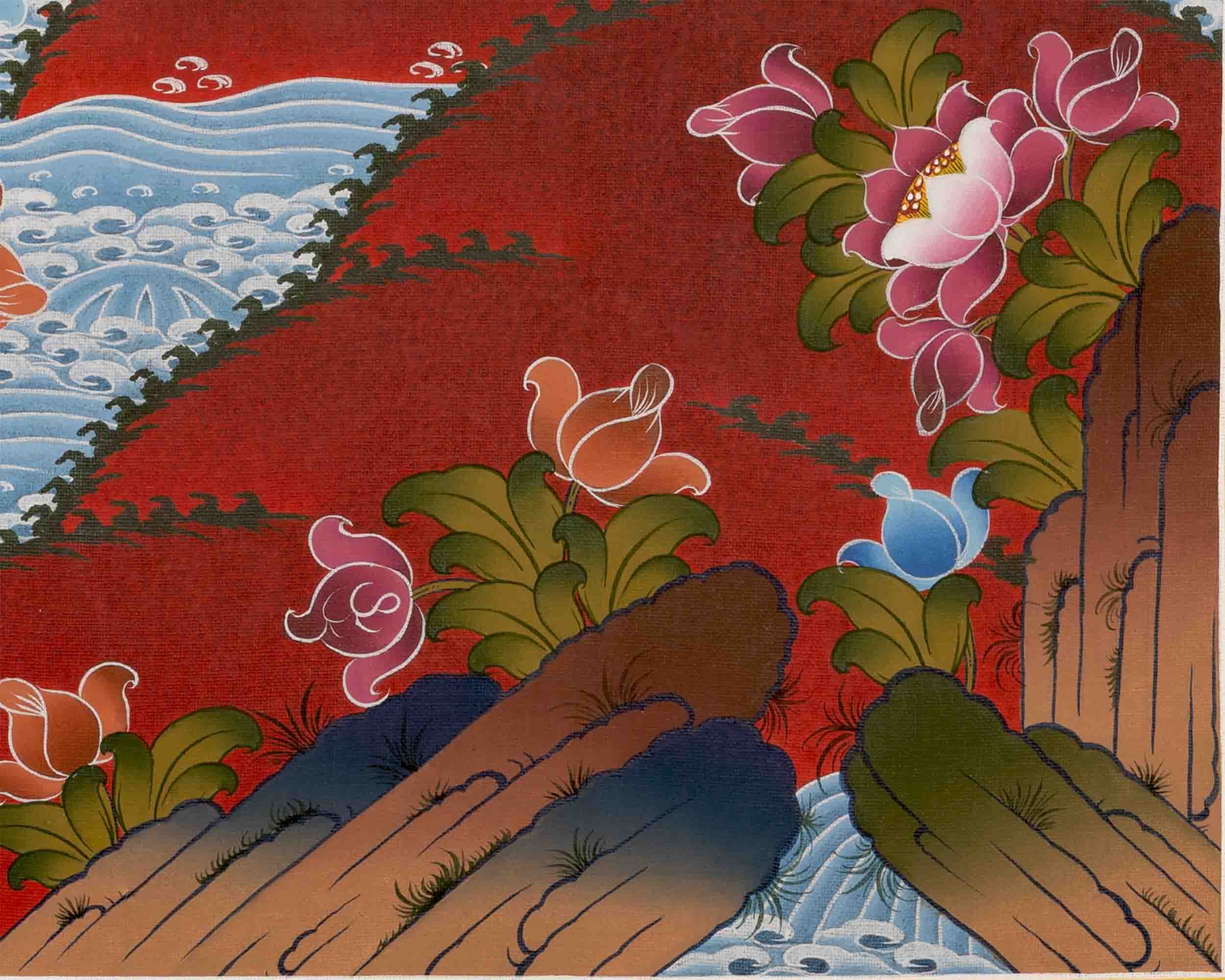 Green Tara Thangka Painting | Traditional Buddhist Art