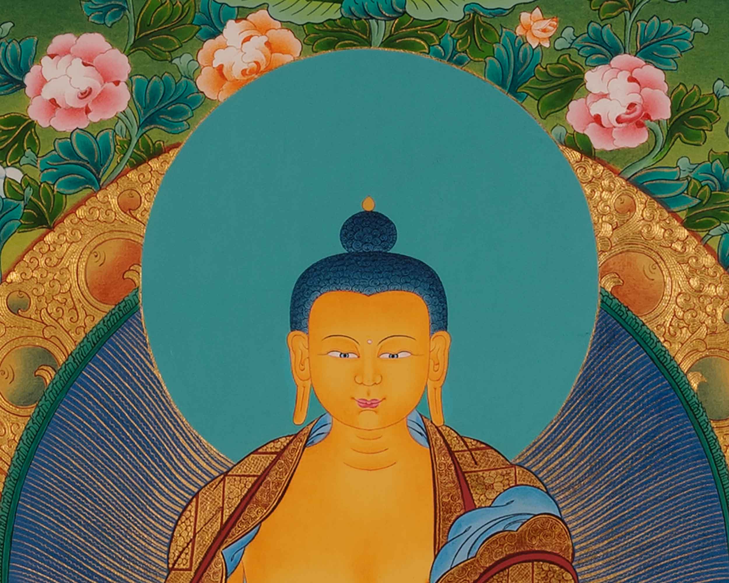 Buddha Siddhartha Gautama Thangka | Historical Buddha Thangka Painting