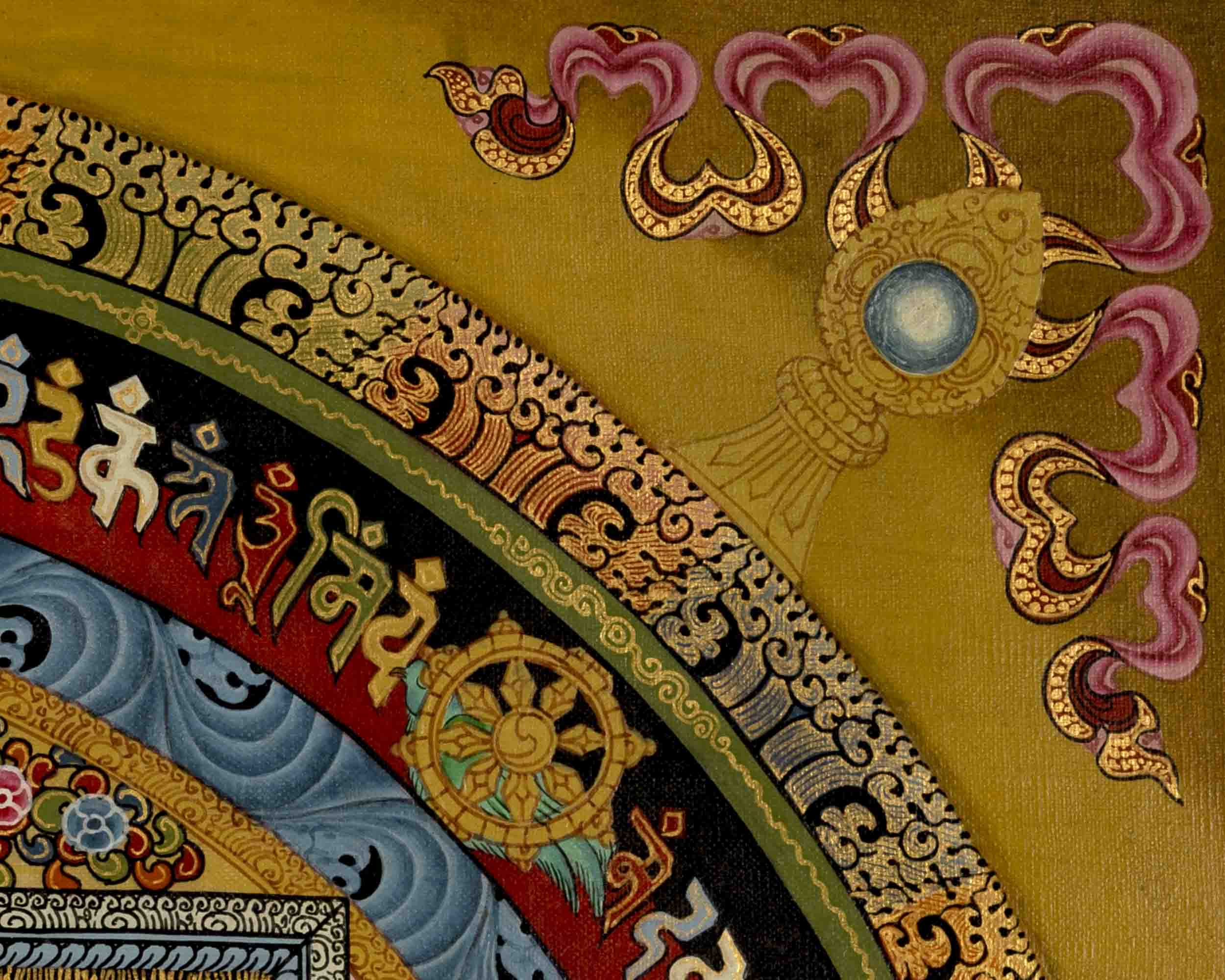 Kalachakra Mandala | Traditional Tibetan Thangka | Wall Decors