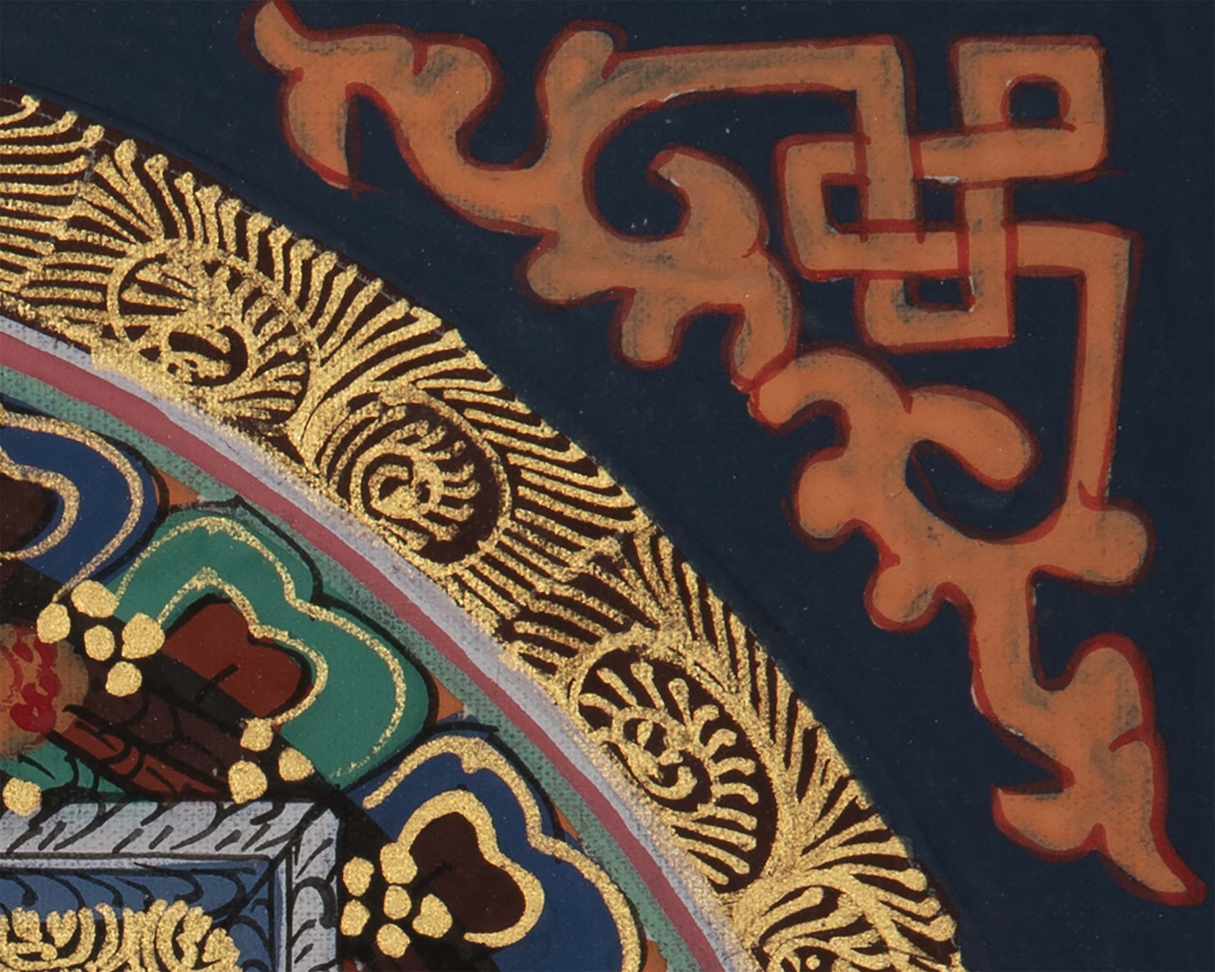 Mantra Mandala Thangka | Religious Buddhist Art