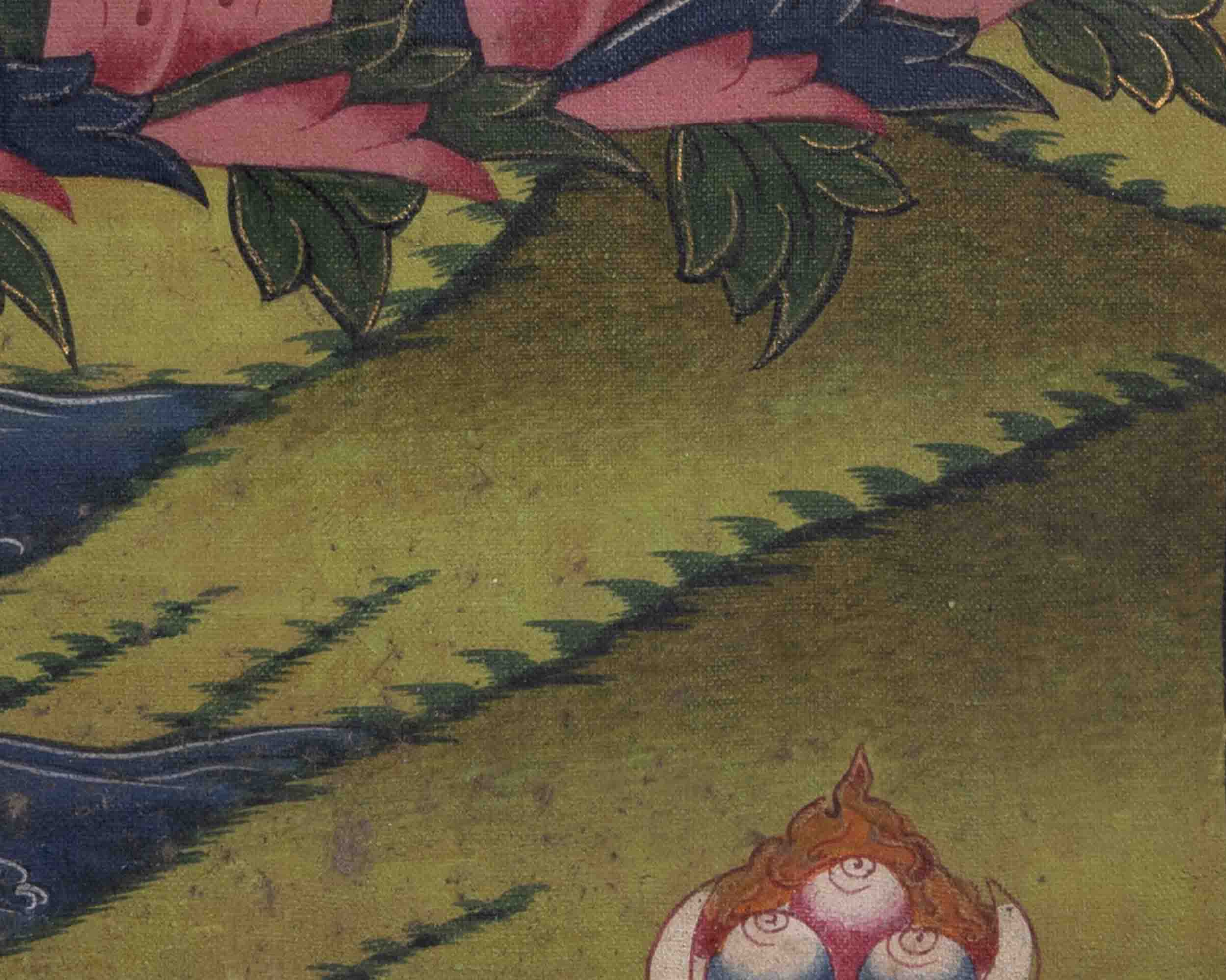 Vintage Shakyamuni Buddha Thangka | Mindfulness Meditation | Wall Decors