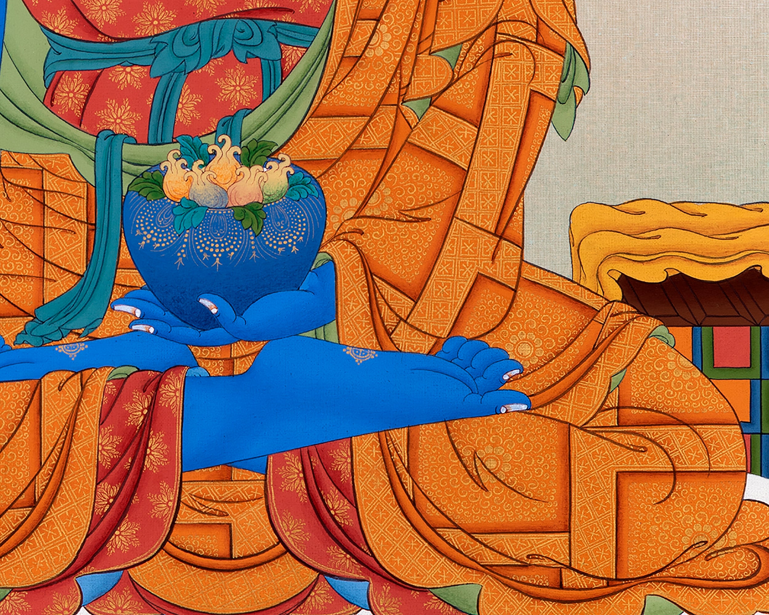 Medicine Buddha Thangka | Hand Painted Tibetan Art