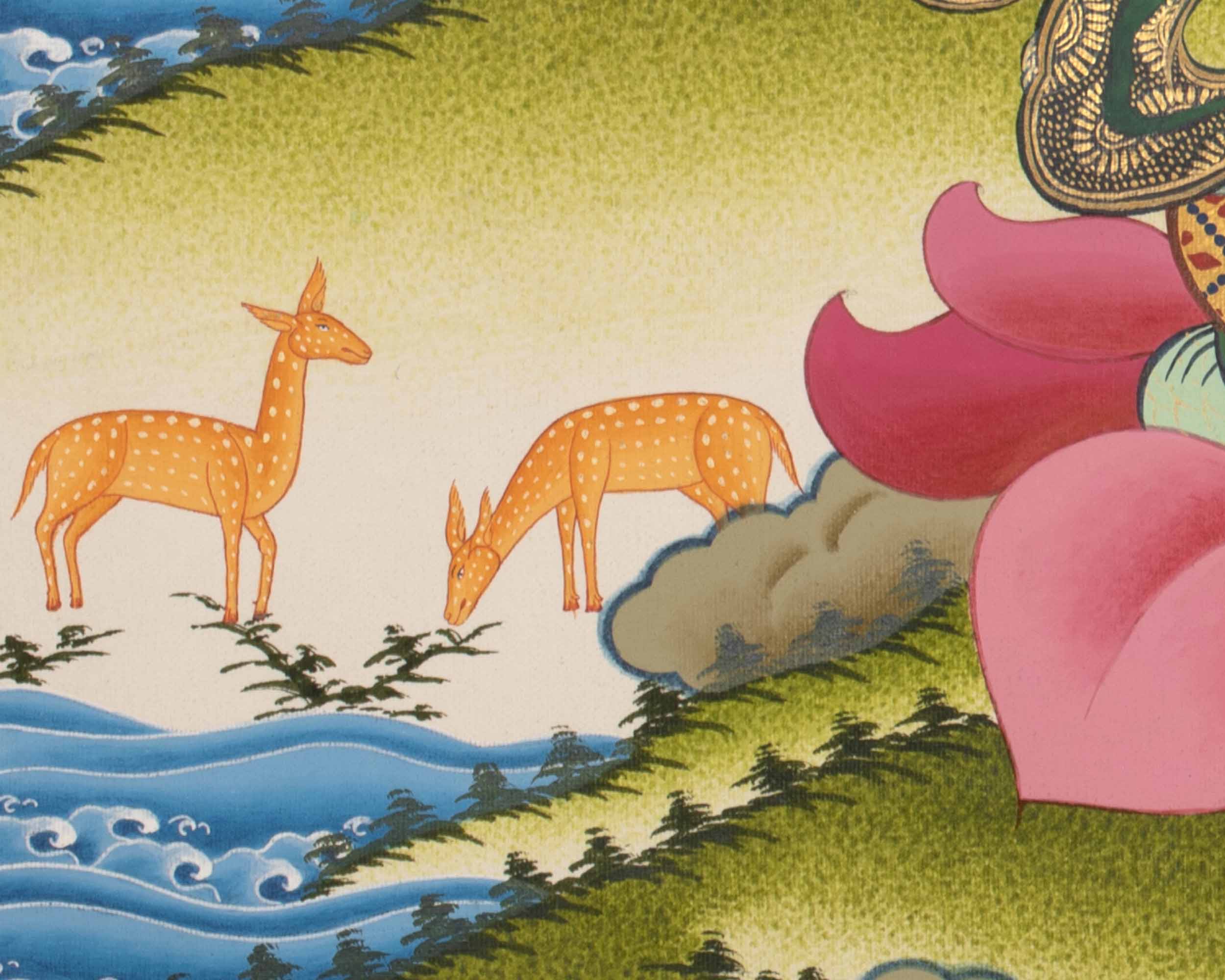 Ganesh Thangka Painting | Hand Painted Buddhist Artwork