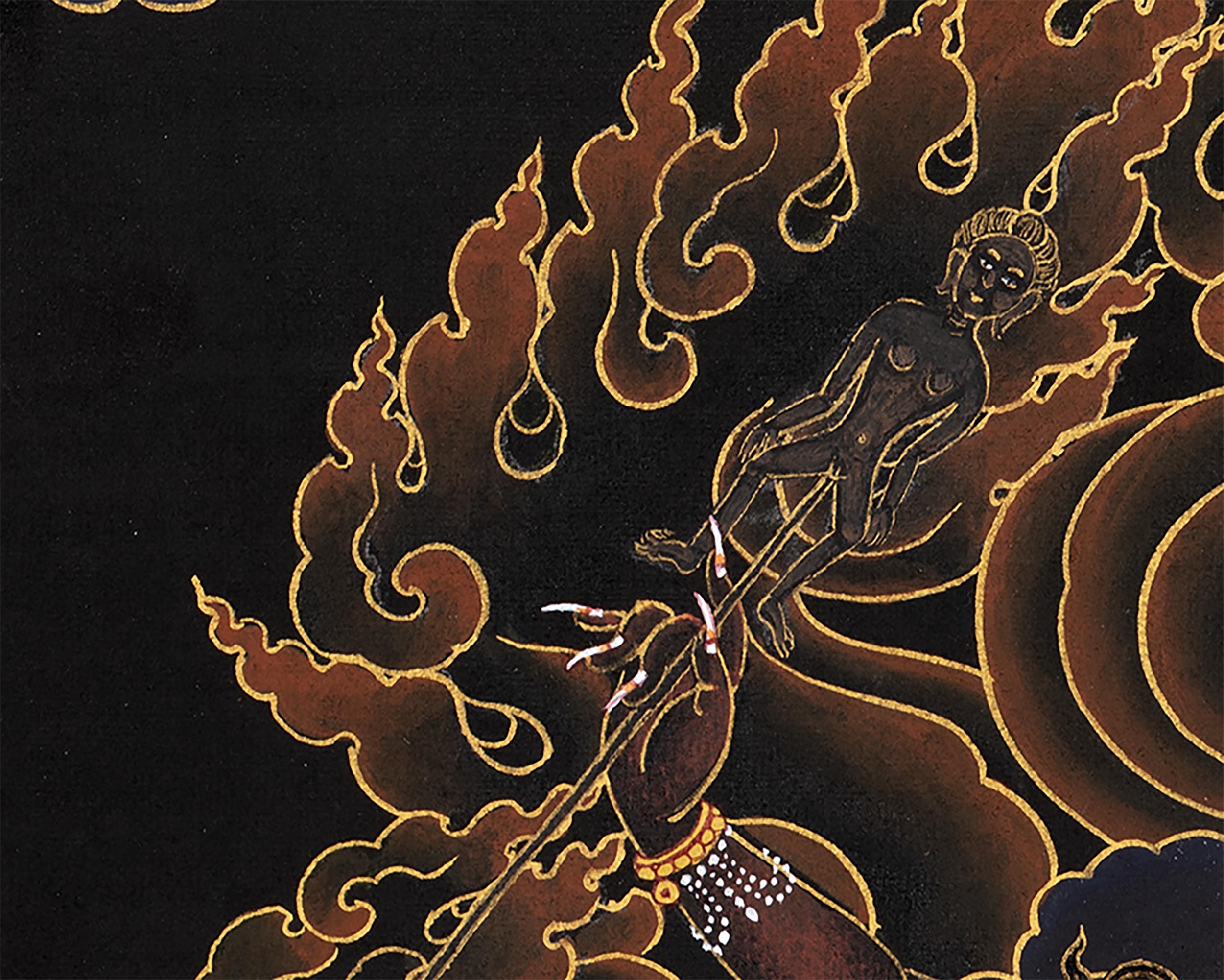 Ekajati Thangka | Tibetan Mahakala Art (includes Brocade)