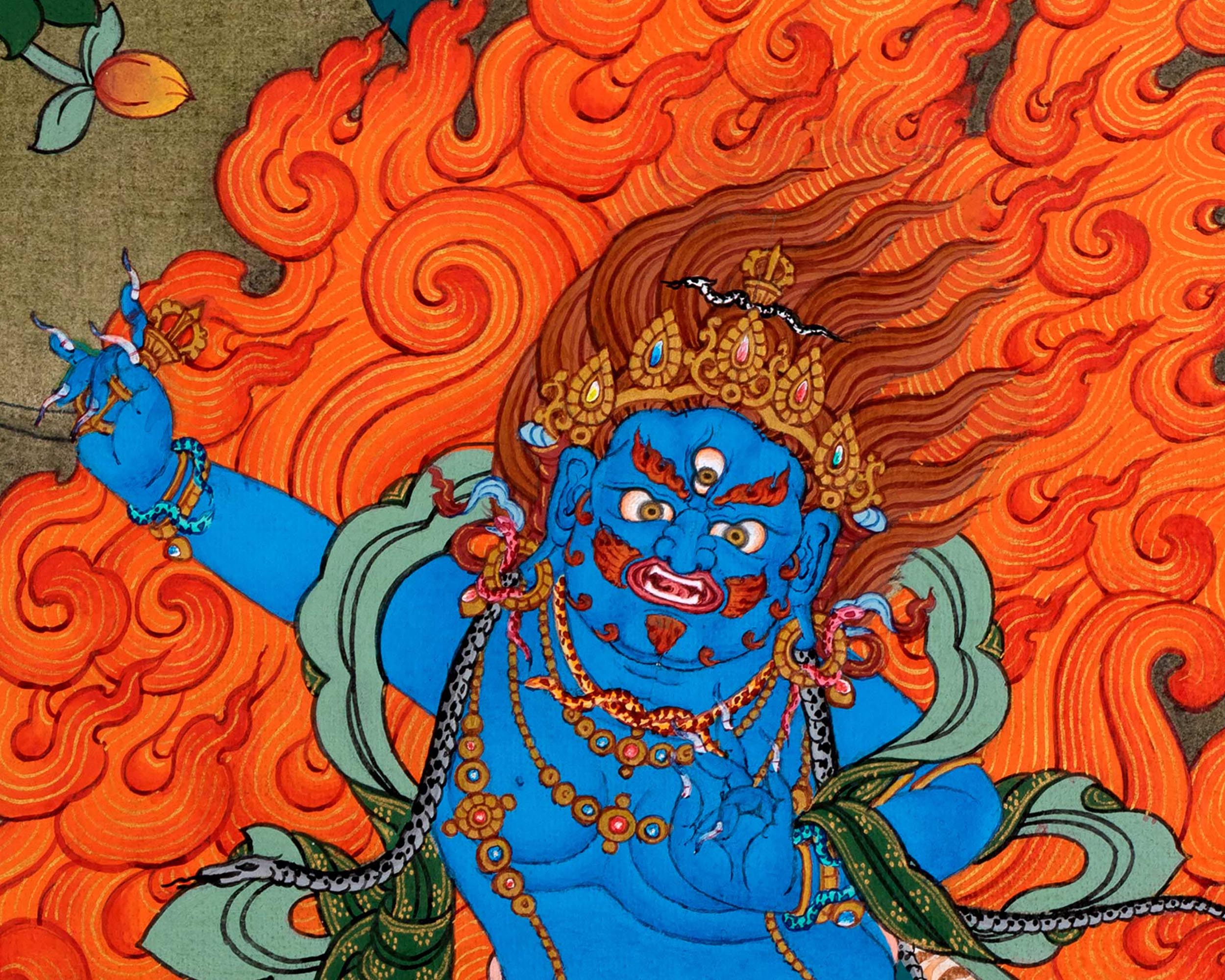 Chenrezig With Manjushri And Vajrapani | Bodhisattva Thangka