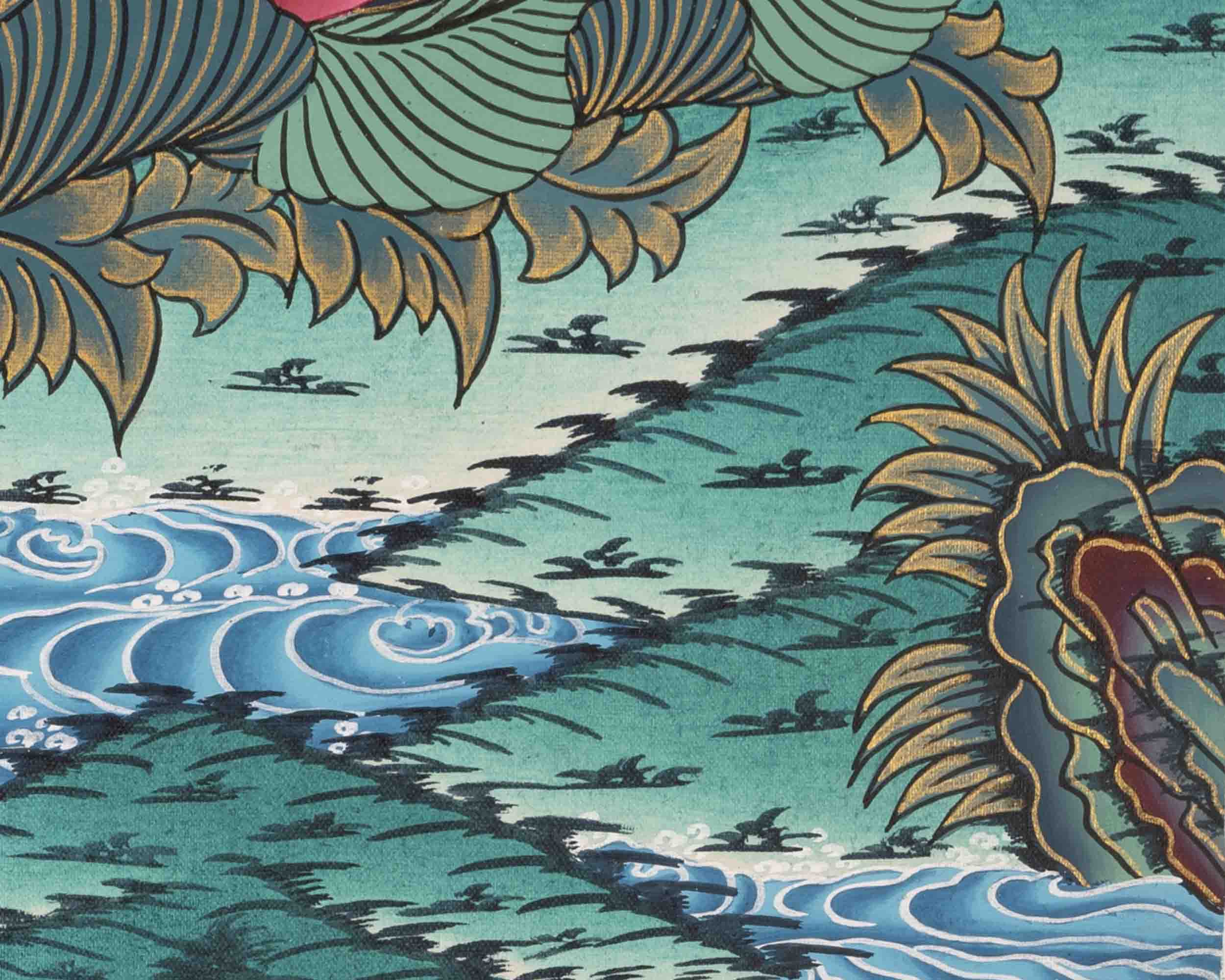 Avalokitesvara Chengrezig Thangka | Religious Painitng | Wall Decors