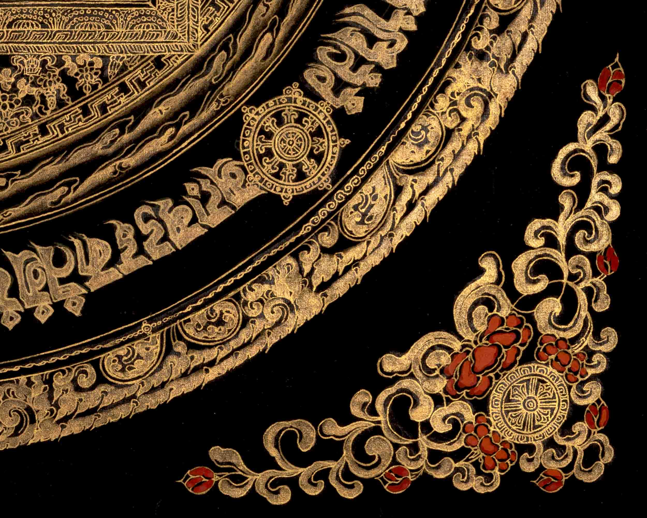 Kalachakra Mandala | Handpainted Tibetan Thangka | Wall Decors