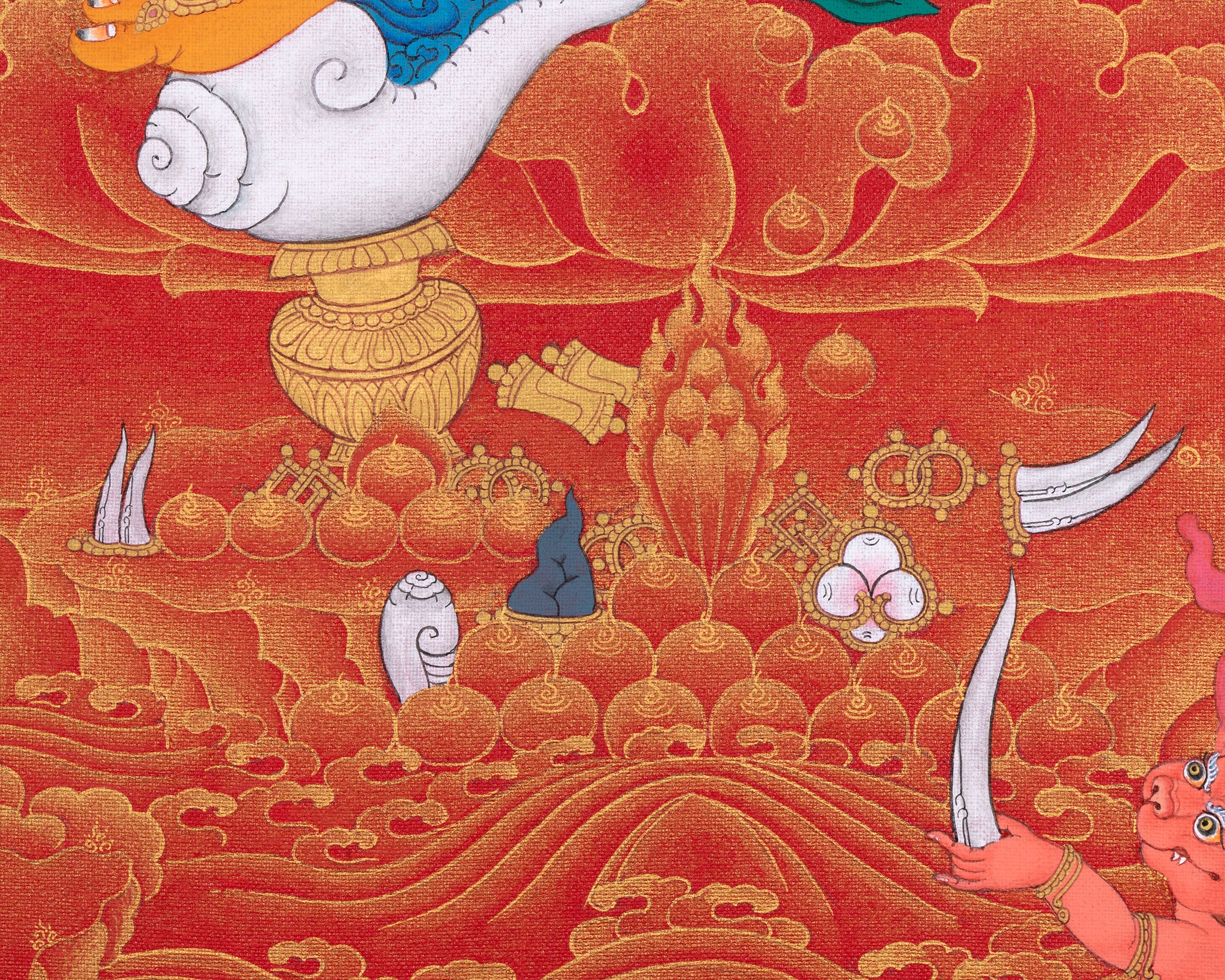 Dzambala Thangka | Buddhist Thangka Painting