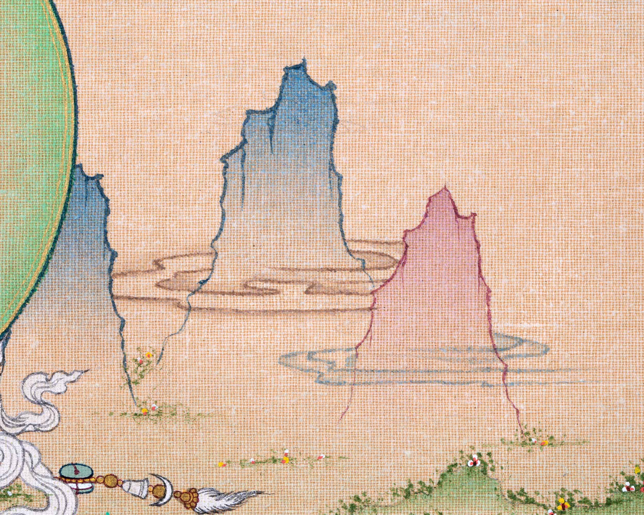 Guru Rinpoche Empowerment Thangka Print | Tibetan Poster Of Lotus Born Master