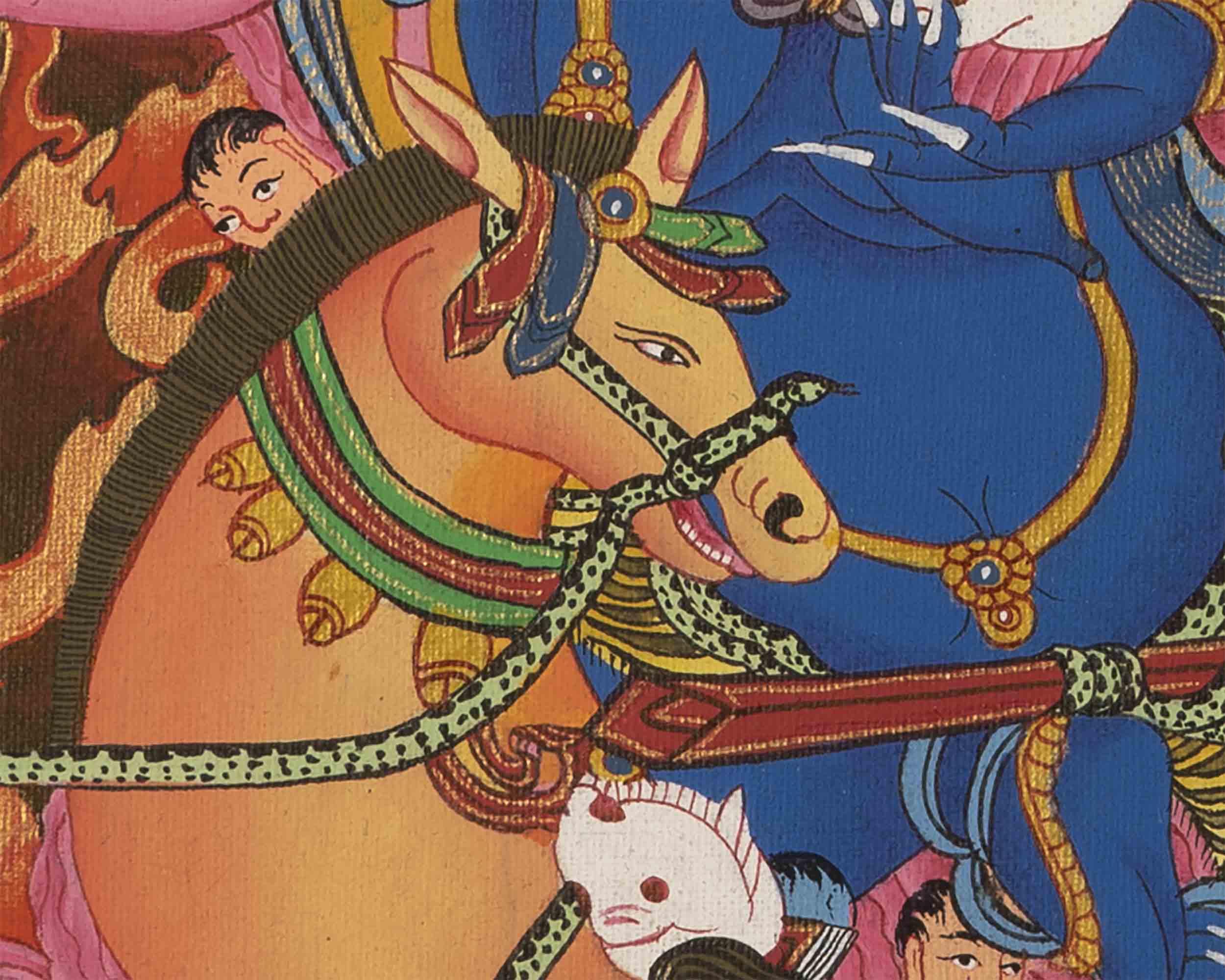 Palden Lhamo Thangka | Religious Buddhist Altar Art Decor