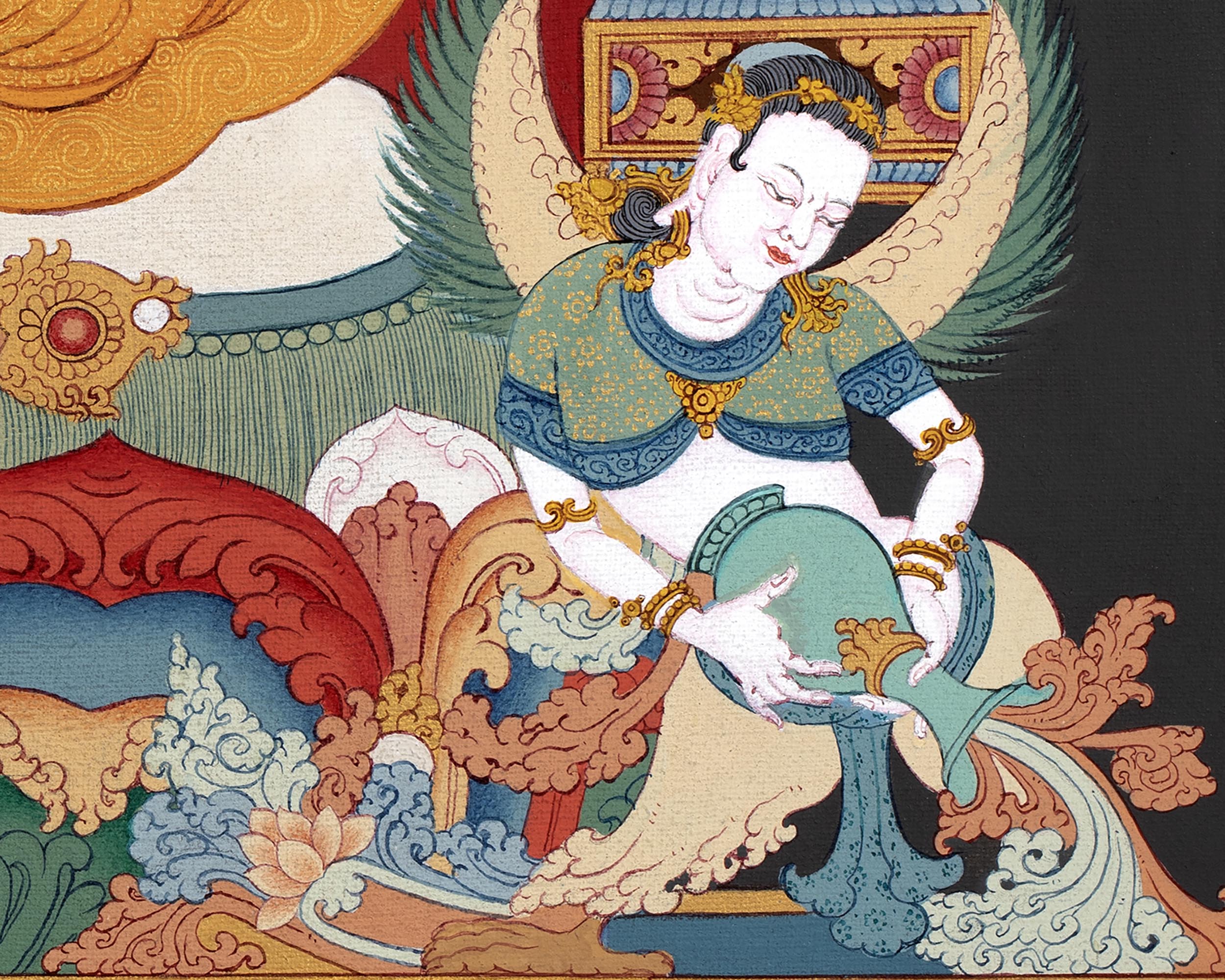 Green Tara Thangka Painting | Enlightened Female Buddha