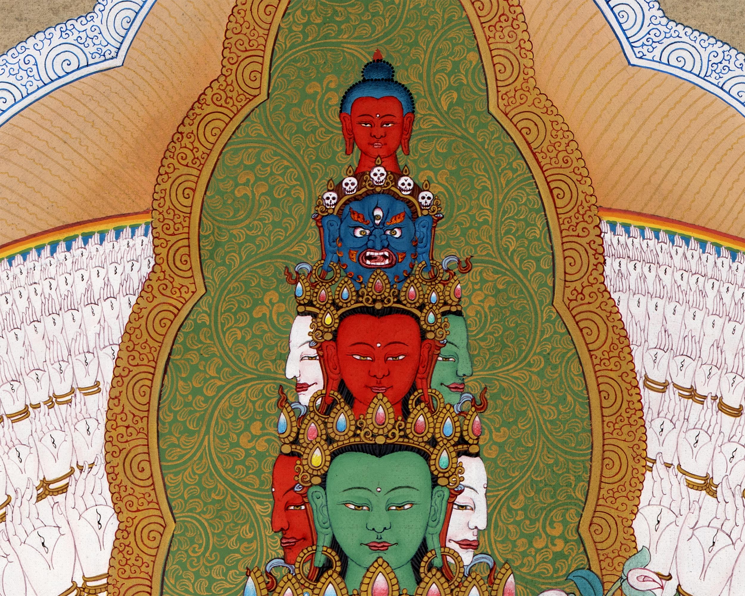 1000 Arm Chenrezig | Buddha Of Compassion | Avalokiteshvara Thangka