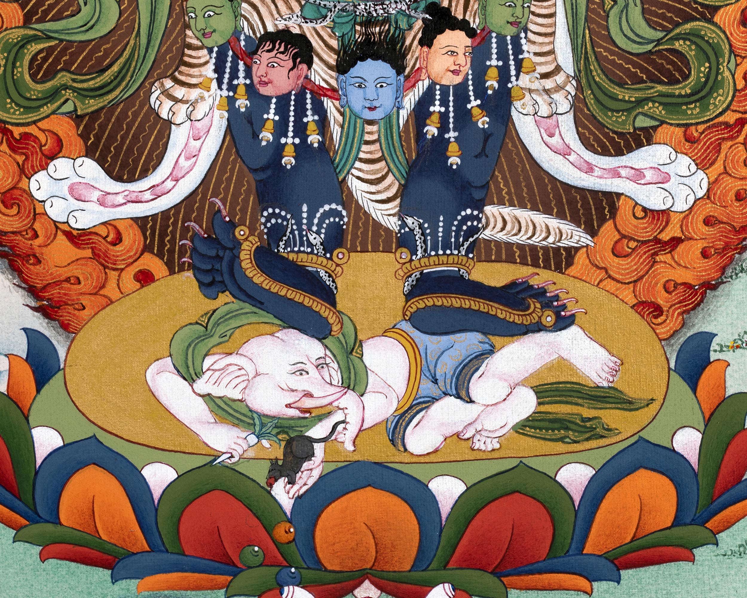 6 Armed Mahakala | Traditional Tibetan Thangka