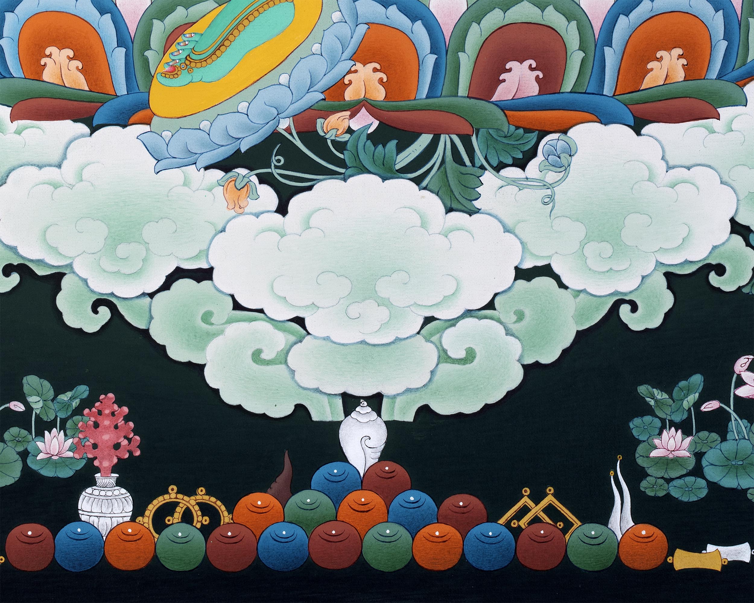 Green Tara Art | Female Buddha Thangka | Bodhisattva