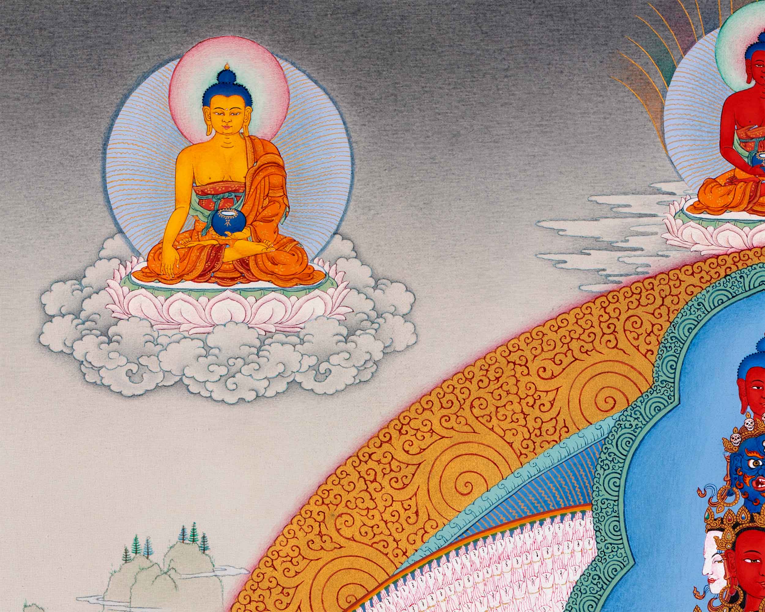 1000 Armed Chenrezig Avalokiteshvara Thangka | Tibetan Buddhist Art