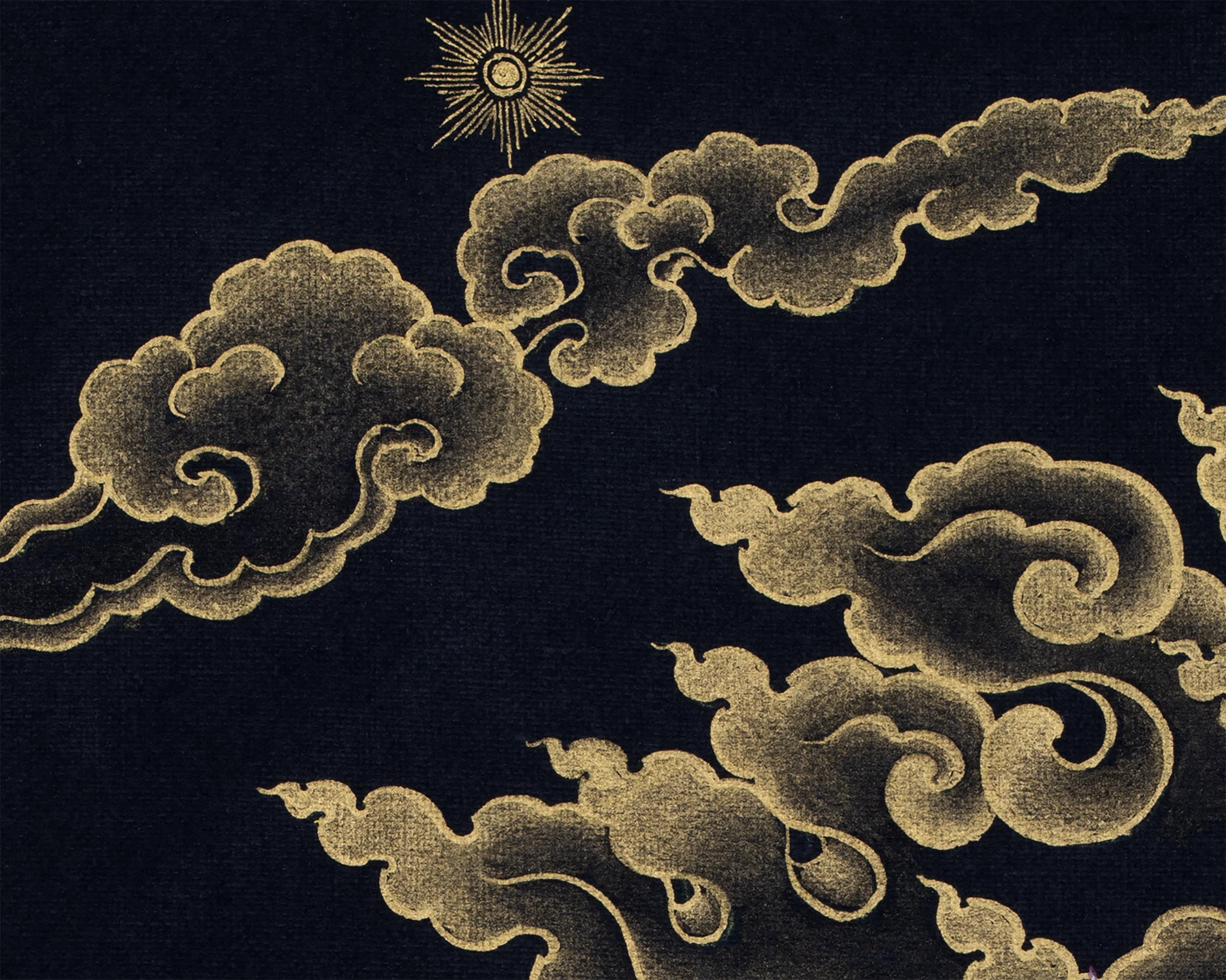 Shri Devi Magzor Gyalmo Thangka | Motherly Buddhist Protector | Black And Gold Art