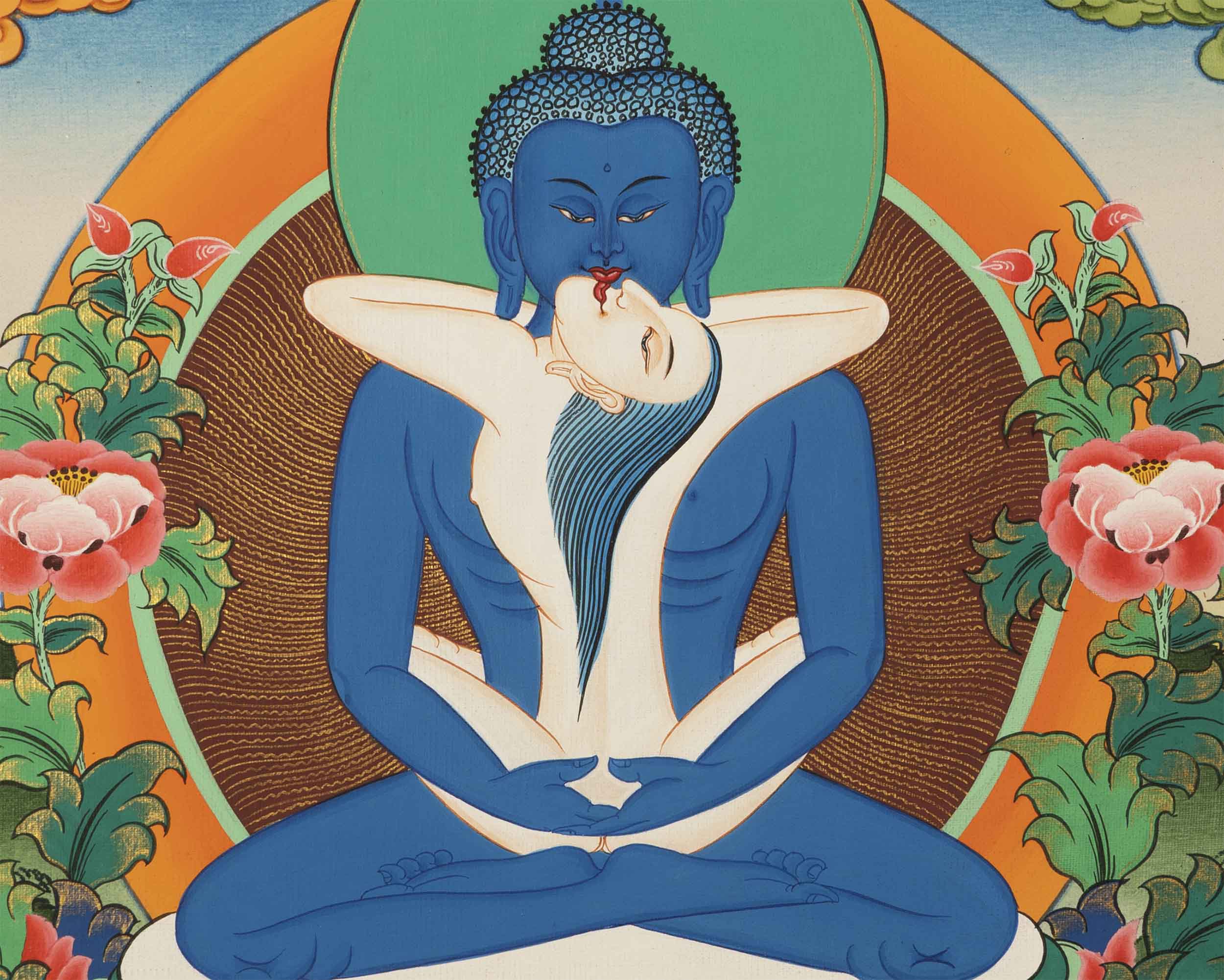 Samantabhadra Buddha Thangka | Wall Hanging Art