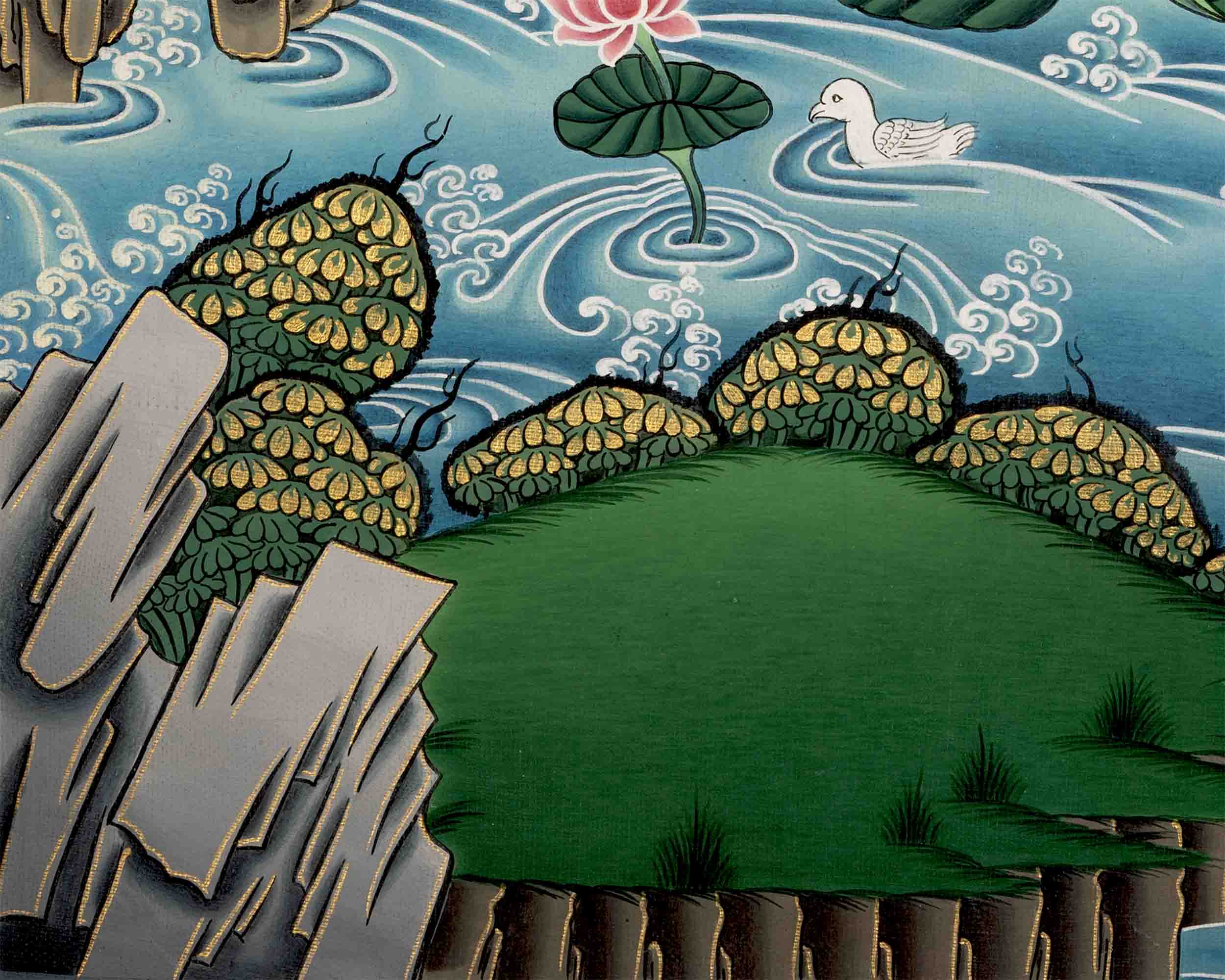 Hand Painted Manjushree Bodhisattva Thangka | Traditional Buddhist Art