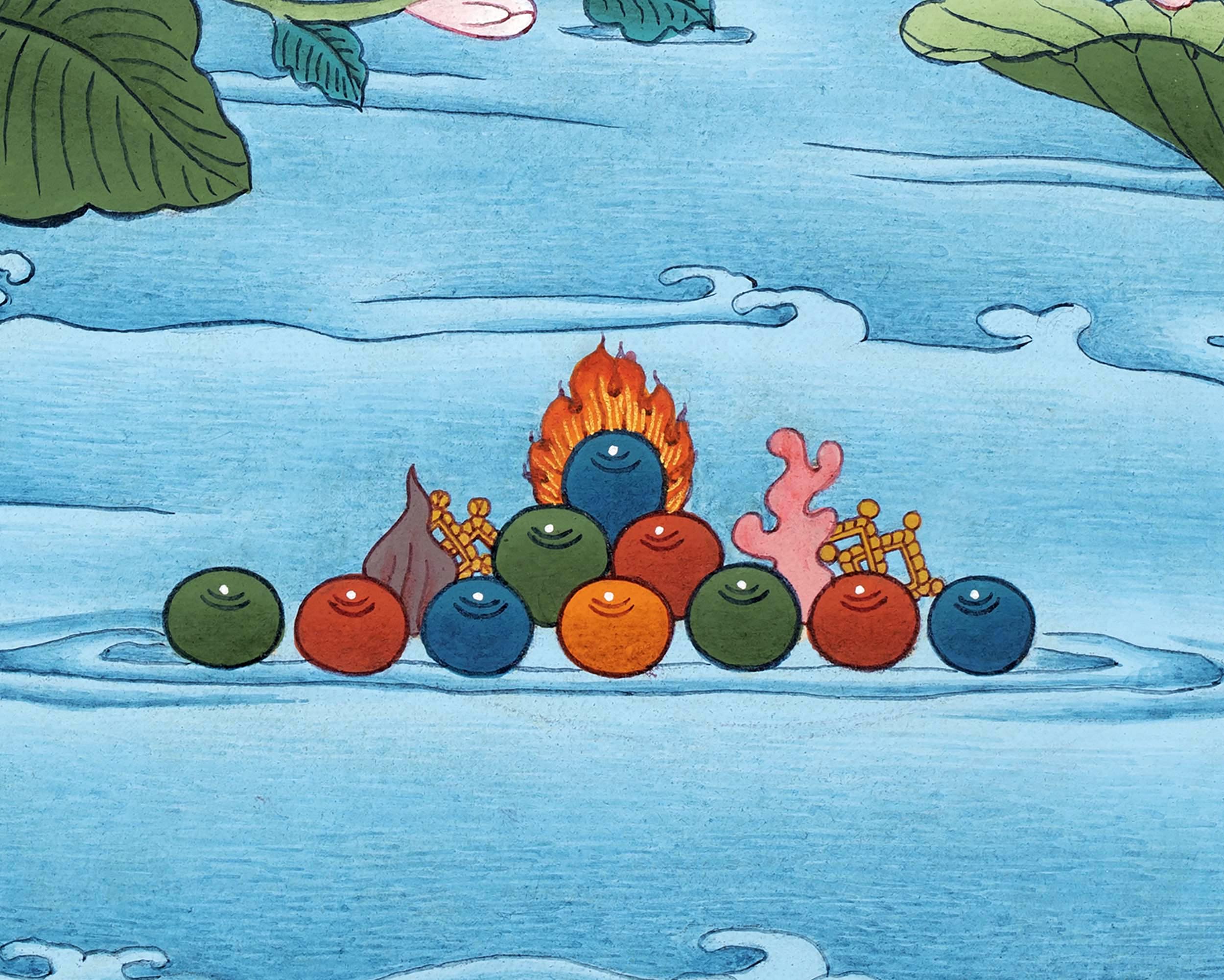 Guru Rinpoche (Padmasambhava) | Guru Rainbow Body | Tibetan Buddhist Thangka