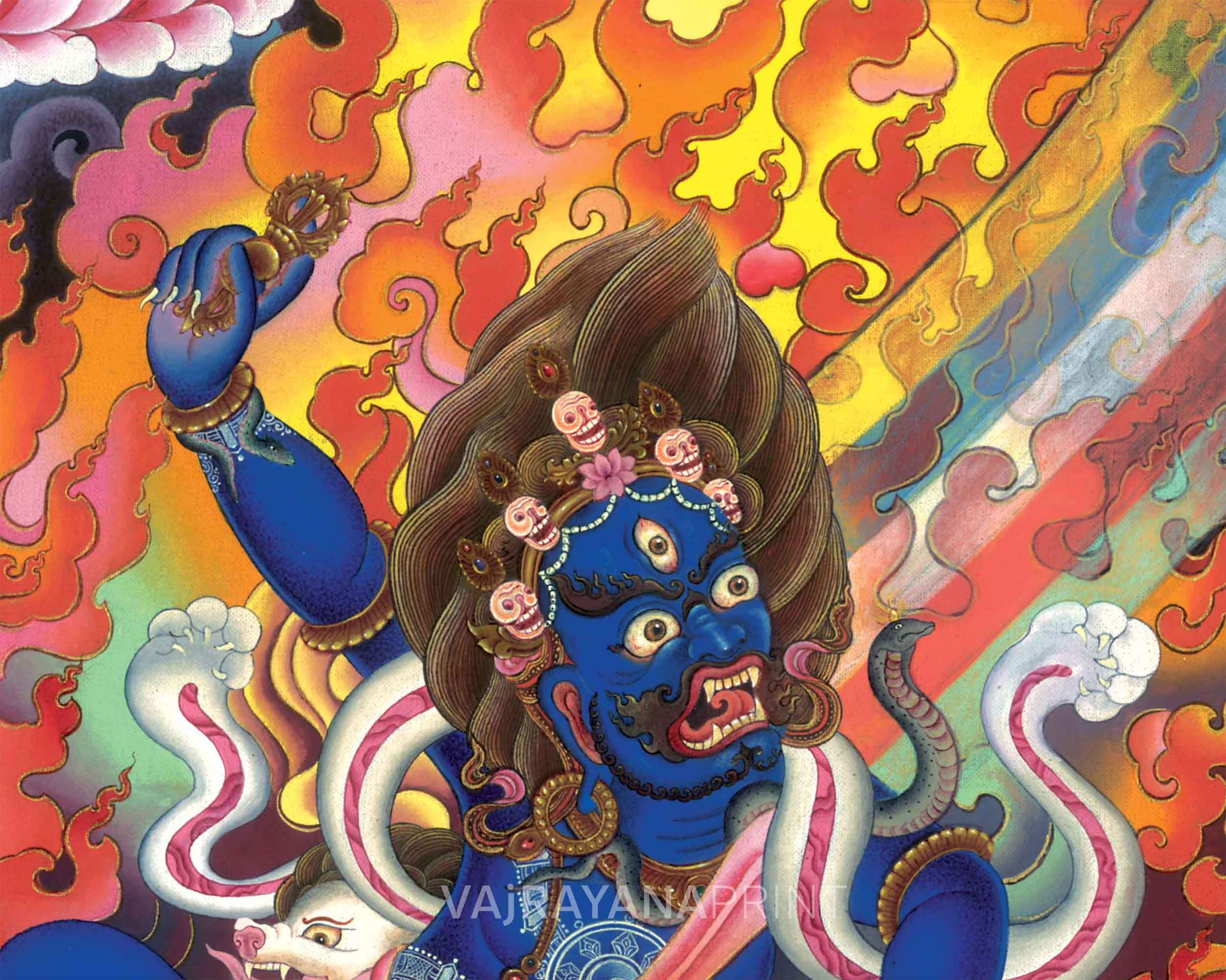 Bodhisattva Vajrapani Thangka Print | Digital Printing | Wall Decors