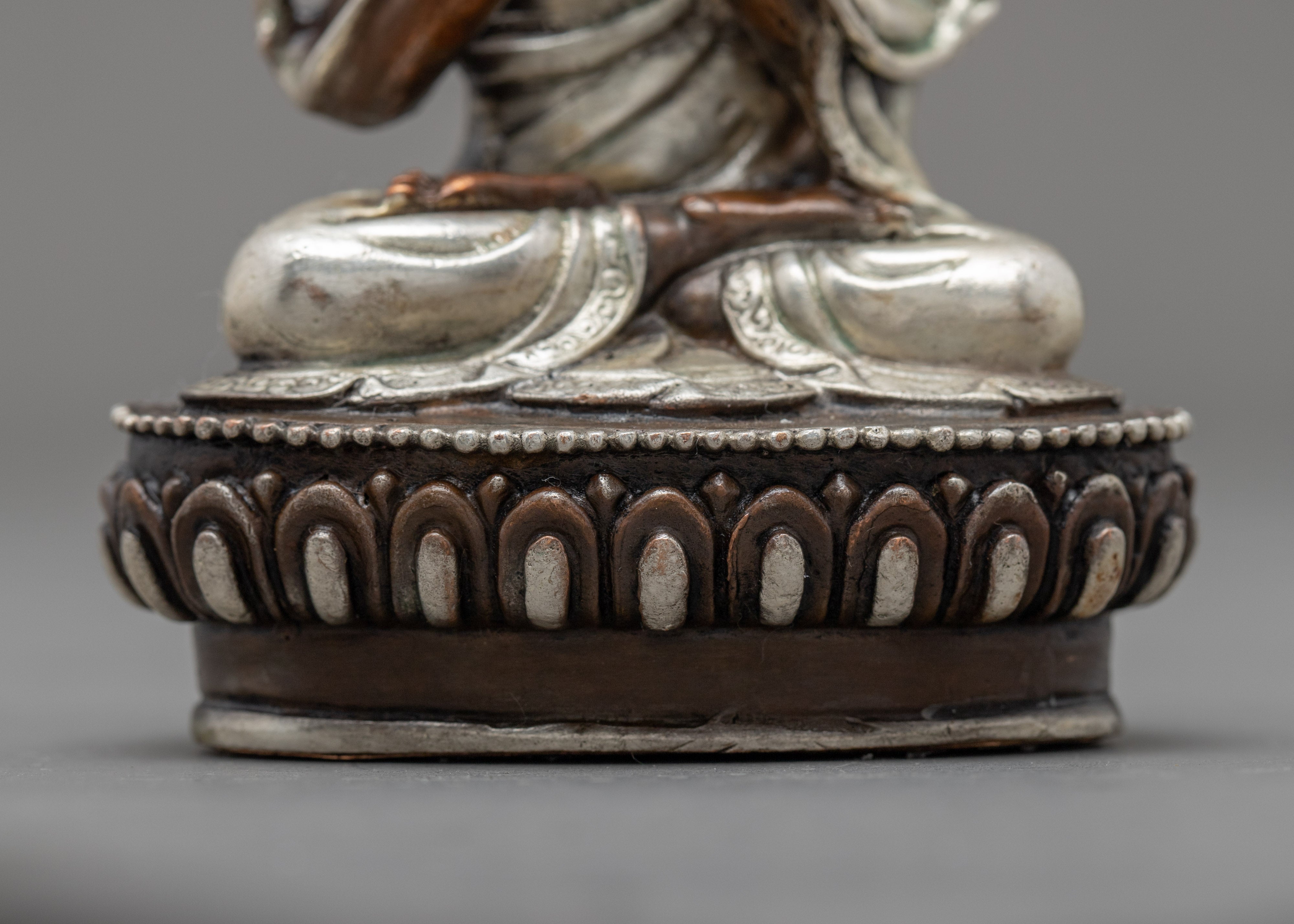 Mini Tsongkhapa Figurine | Copper Made Buddhist Sculpture
