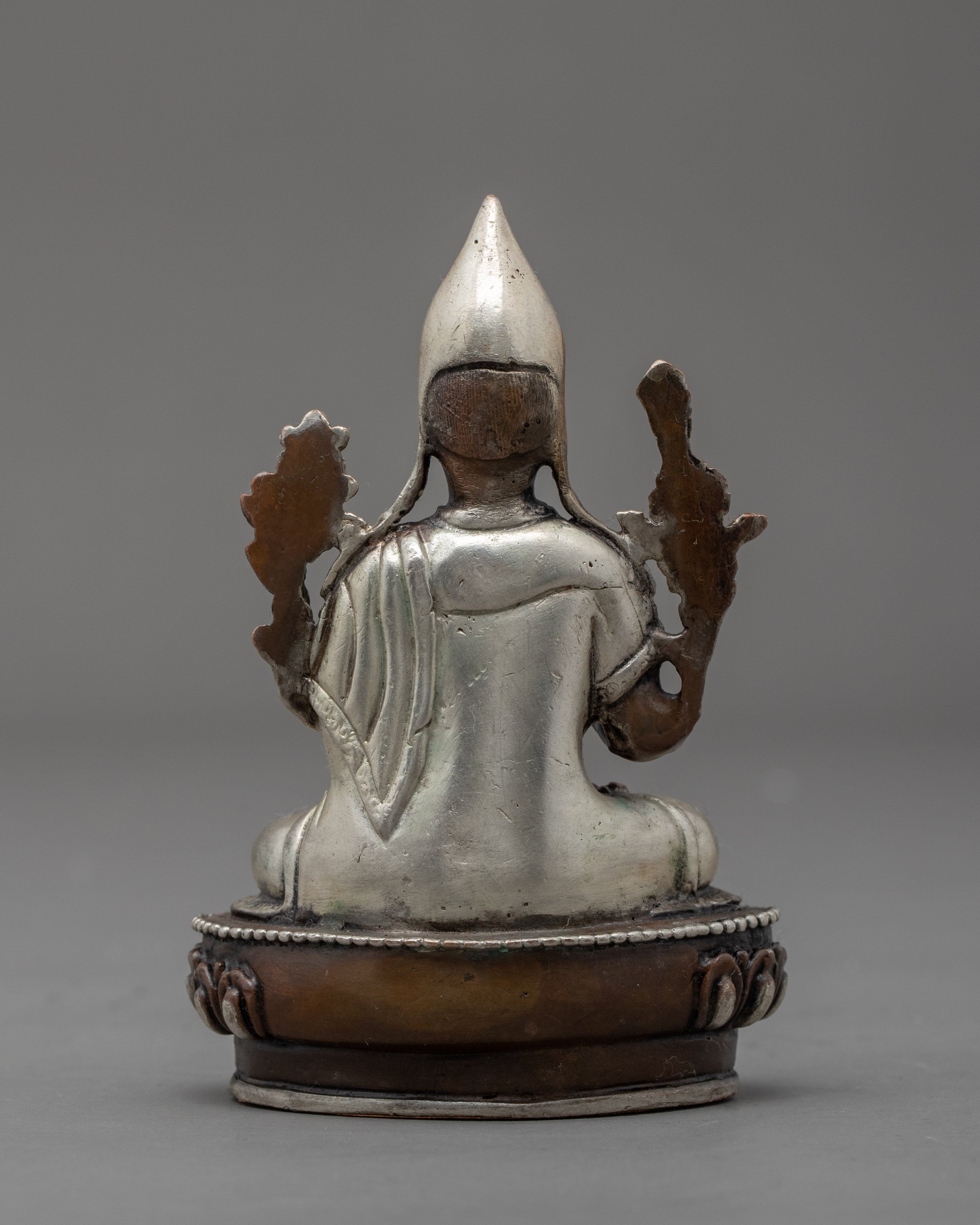Mini Tsongkhapa Figurine | Copper Made Buddhist Sculpture