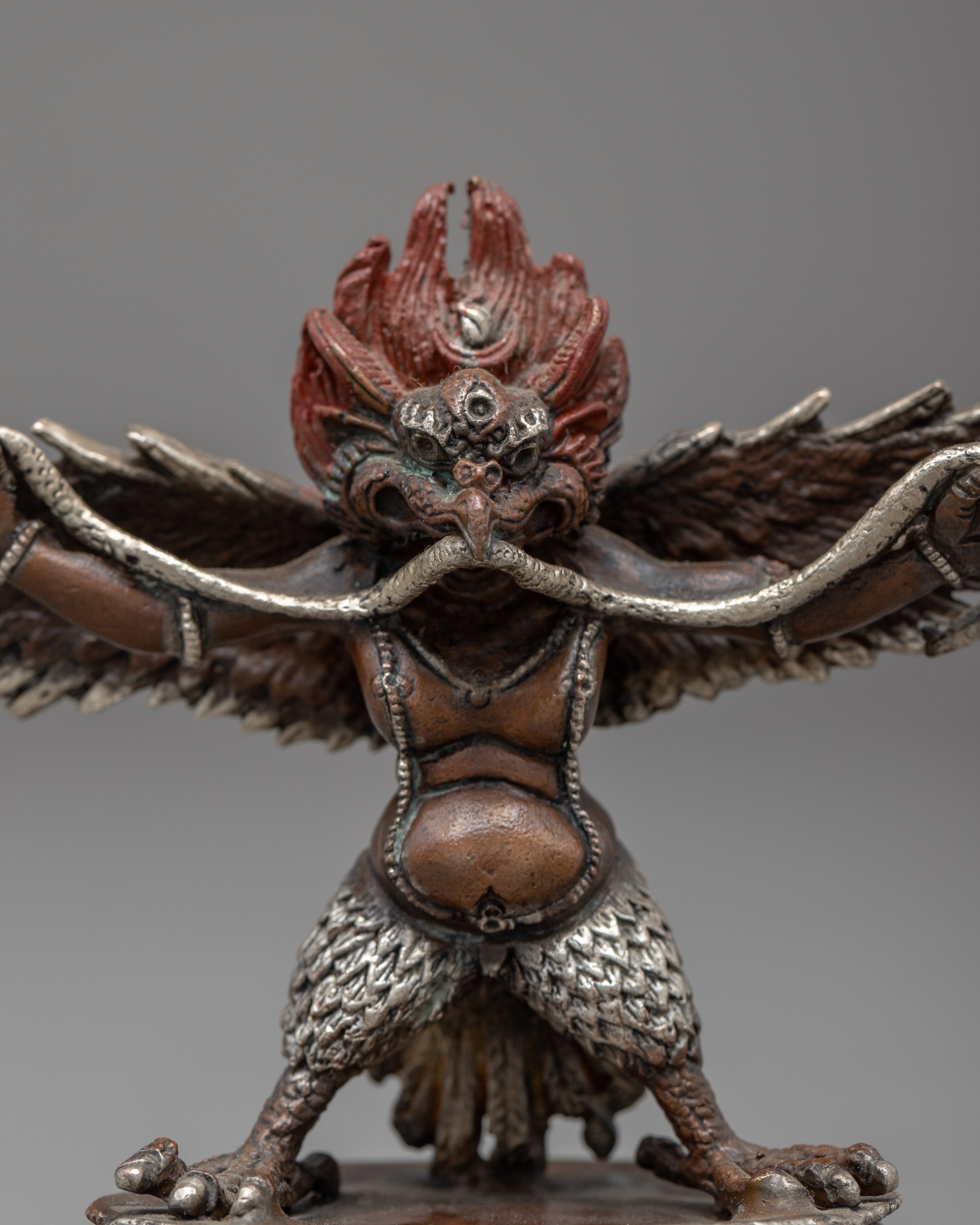 Copper Garuda Statue | FInely Carved Ritual Item