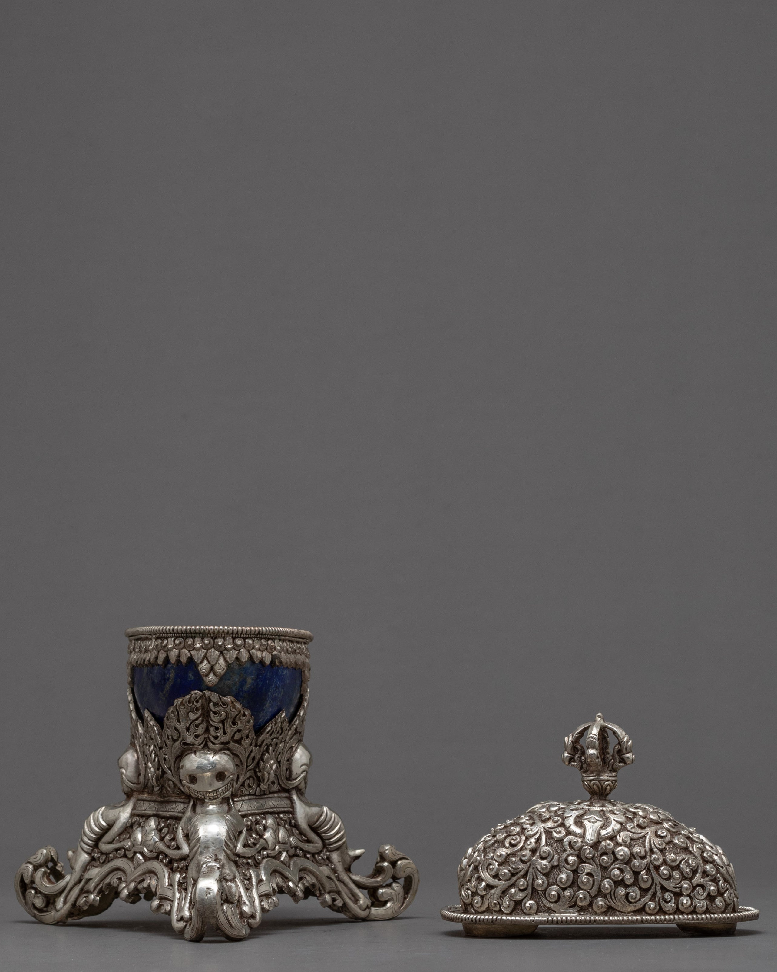 Tibetan Skull Cup | Unique Kapala Skull Cup | Ritual Items