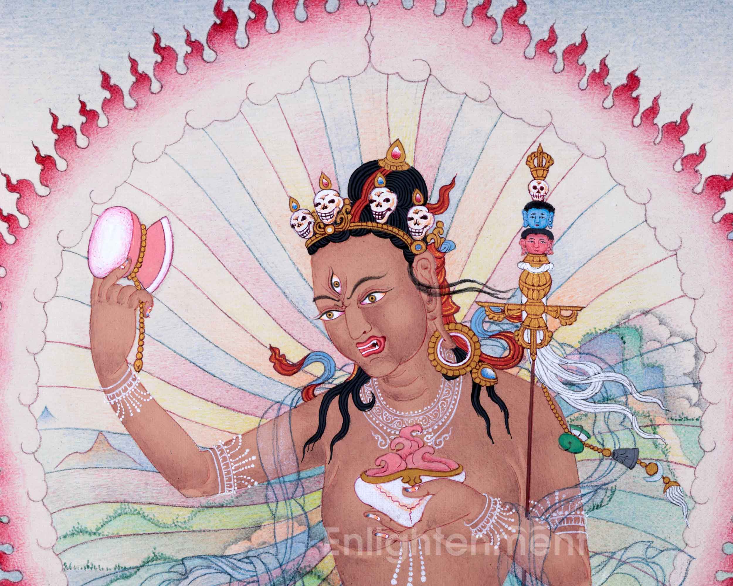 Niguma Yoga Thangka For Daily Practice | Traditional Buddhist Thangka Of Lady Of Illusion
