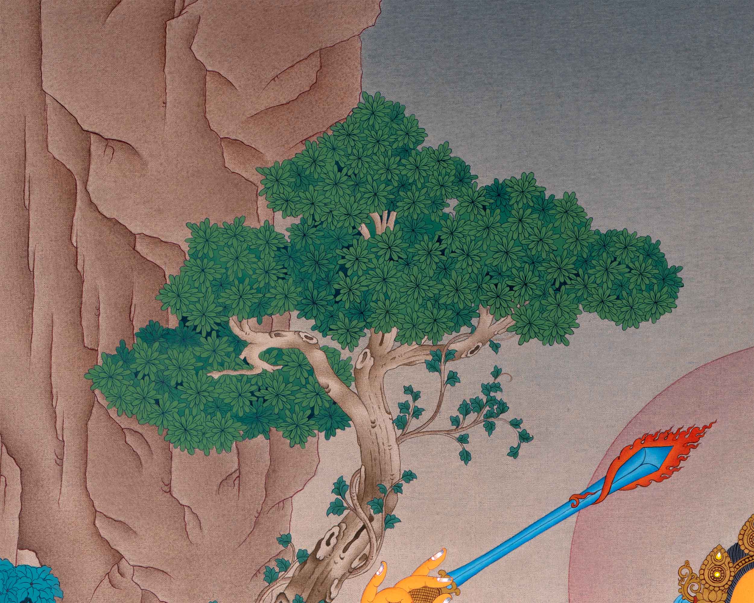 Thangka Print of Bodhisattva Manjushri | Buddha of Wisdom