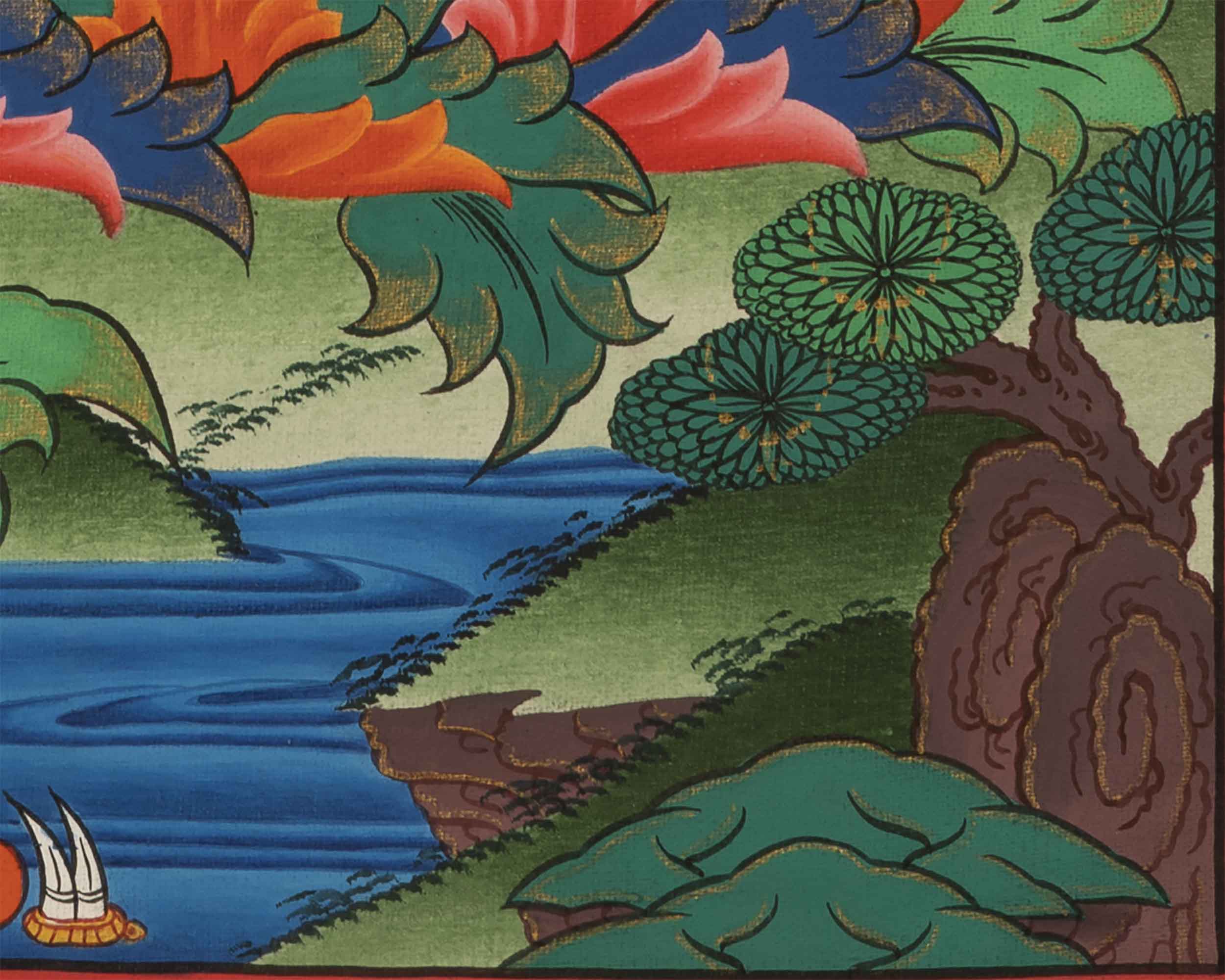 Samantabhadra Buddha Thangka | Wall Hanging Art