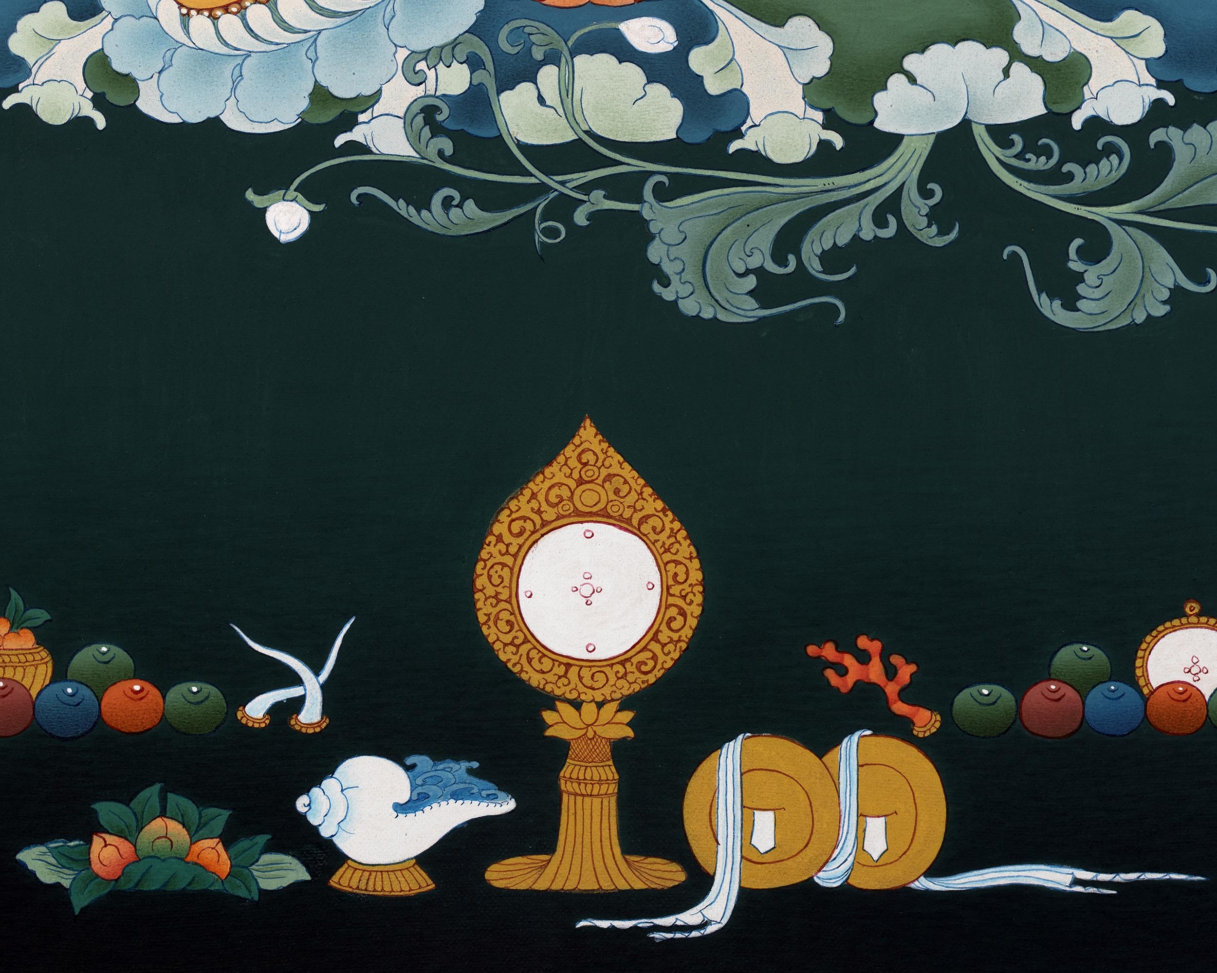 Green Tara Thangka | Female Buddha Painting | With 24K Gold and Stone Colors