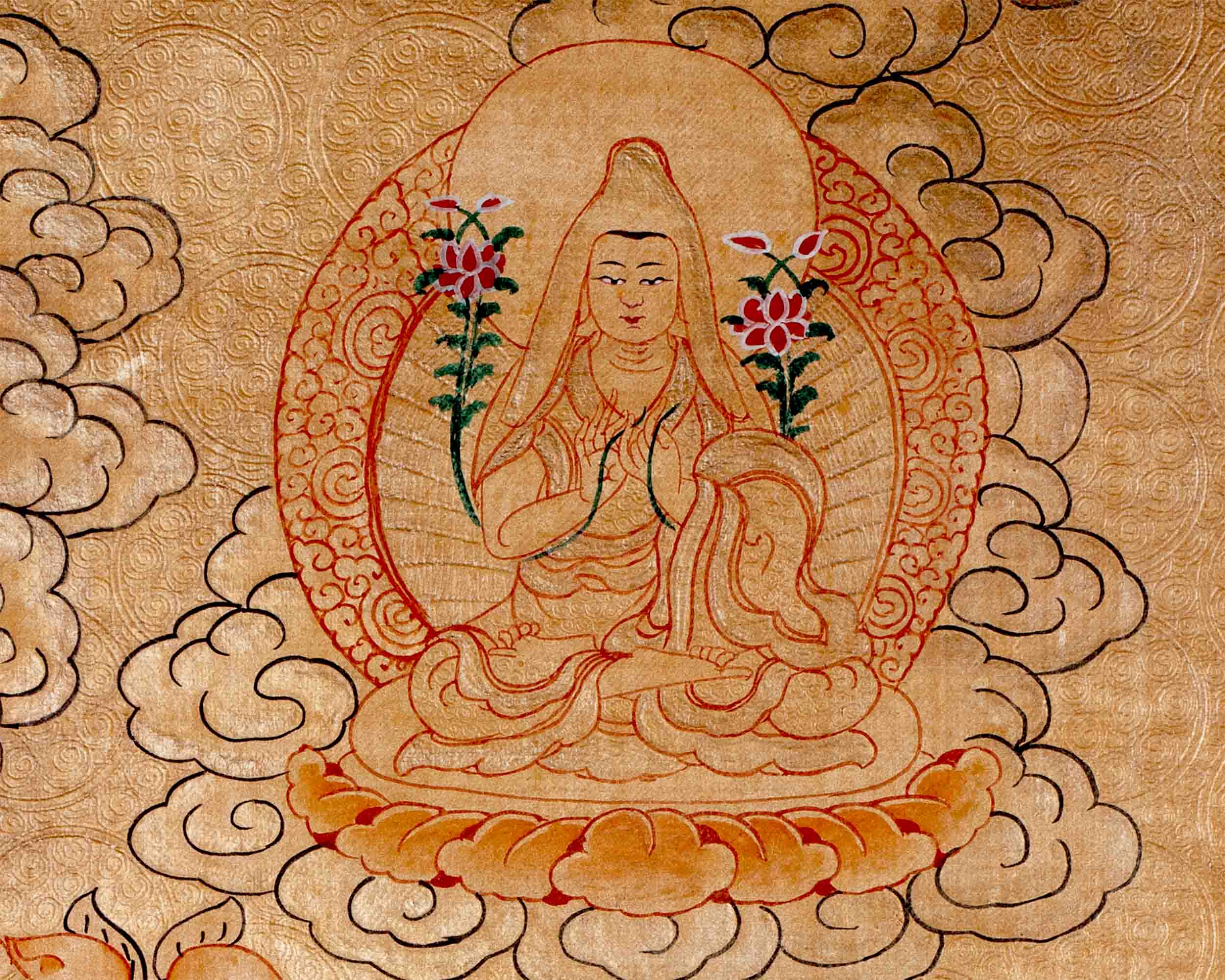 Traditional White Tara Thangka | Mother Buddha Painting with 24k Gold