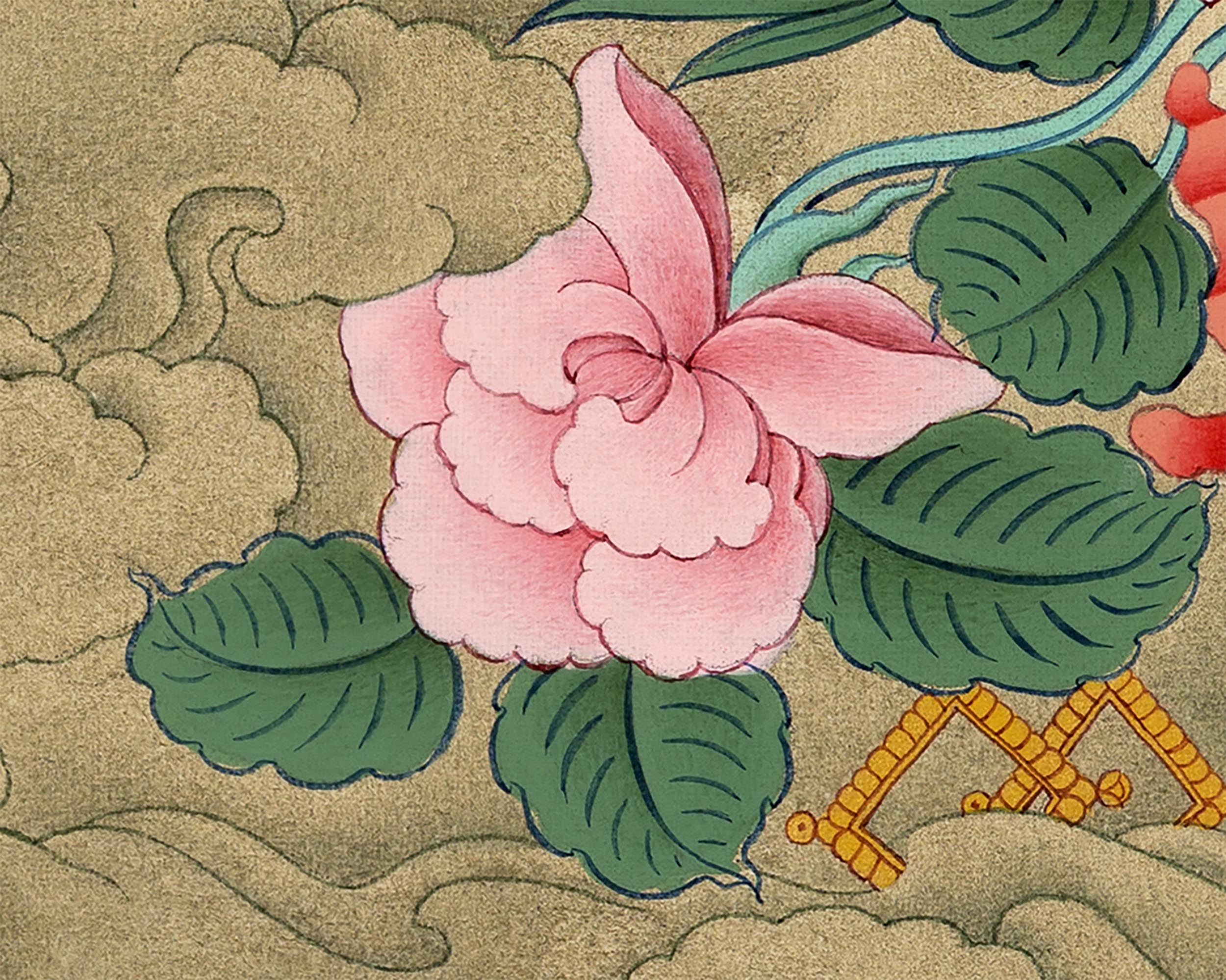 Chenrezig | Four Arms Avalokiteshvara Thangka | Bodhisattva Painting